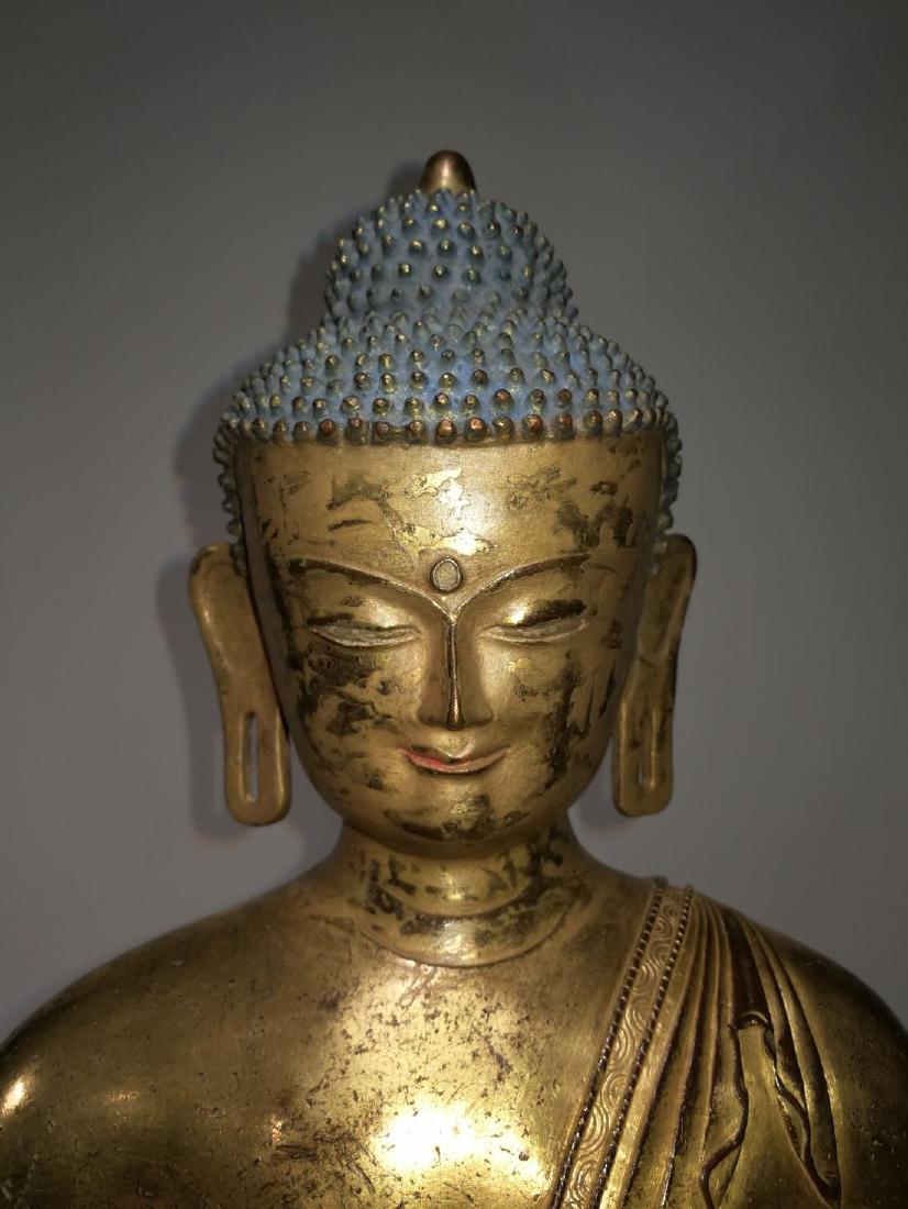 Important Tibetan Gilt Buddha Circa 14th Century (1 of 10)