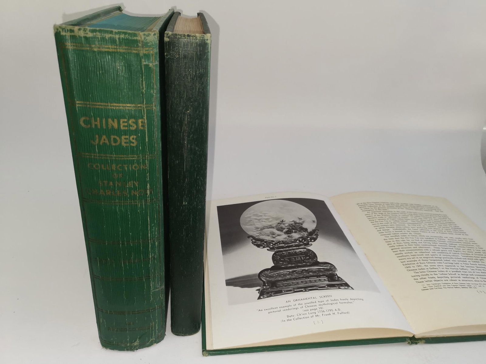 CHINESE JADES IN THE COLLECTION OF STANLEY CHARLES NOTT: CHINESE JADES IN THE COLLECTION OF STANLEY CHARLES NOTT 1940, 1941, 1942. THREE VOLUMES. 9 1/2 X 12 1/2 INCHES.