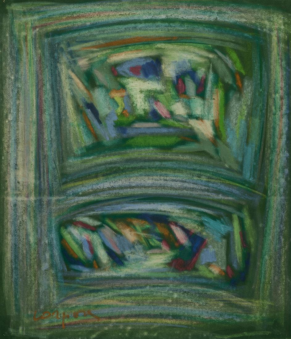 Antonio Corpora (1909-2004) Senza titolo: Pastello su carta velluto, cm. 58,5x50,5 Firma in basso a sinistra. Opera visionata da Giovanni Di Summa, titolare dell' Archivio Antonio Corpora e responsabile della certificazione delle opere del