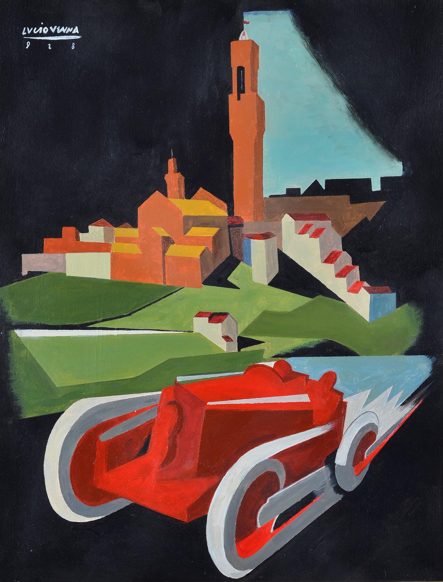 Lucio Venna (Venezia, 1897 - Firenze, 1974) - Senza titolo, 1928: Olio su cartone, cm. 66x52. Firma e data in alto a destra.