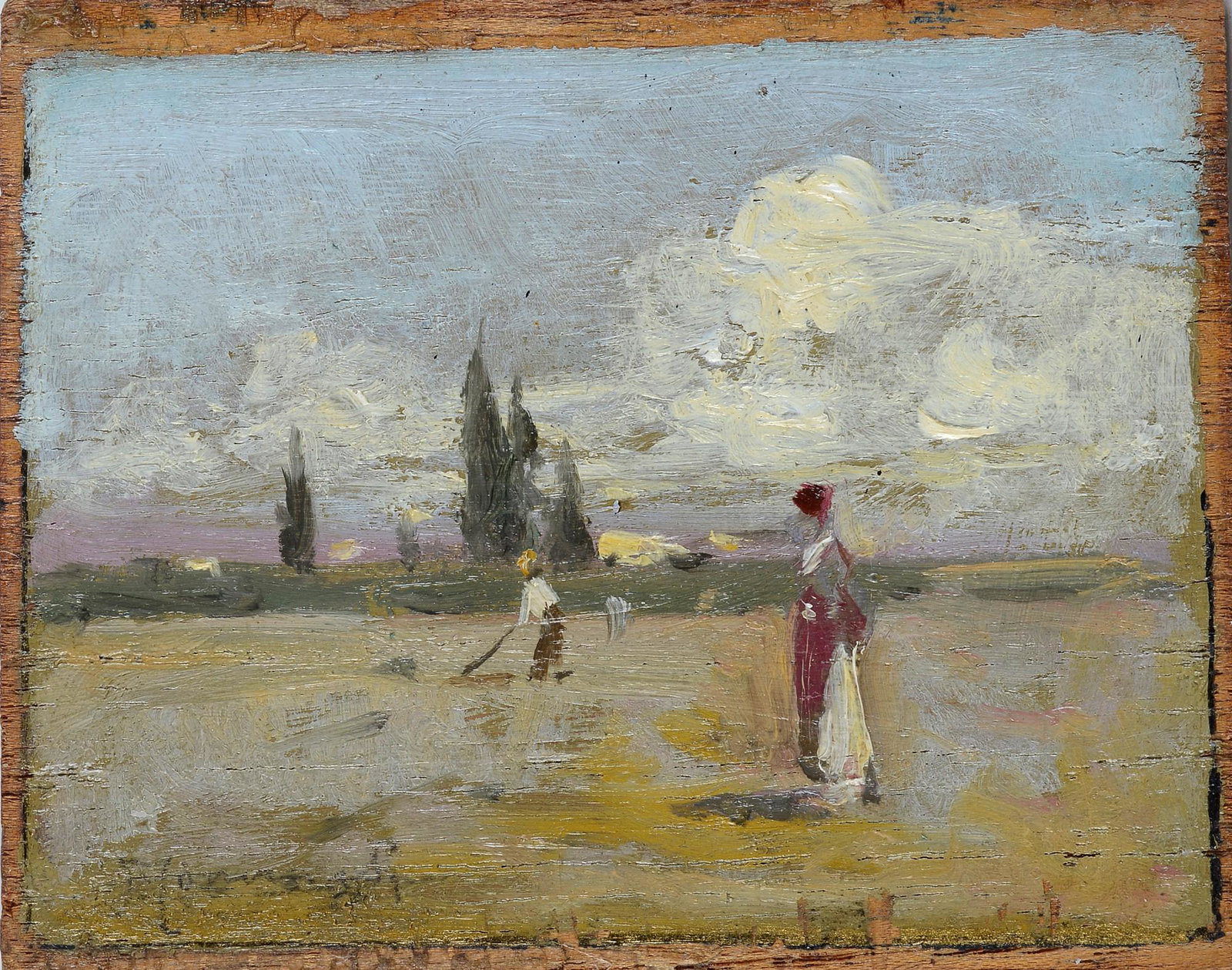 Ludovico Tommasi (Livorno, 1866 - Firenze, 1941) - Lavoro nei campi (1 of 2)