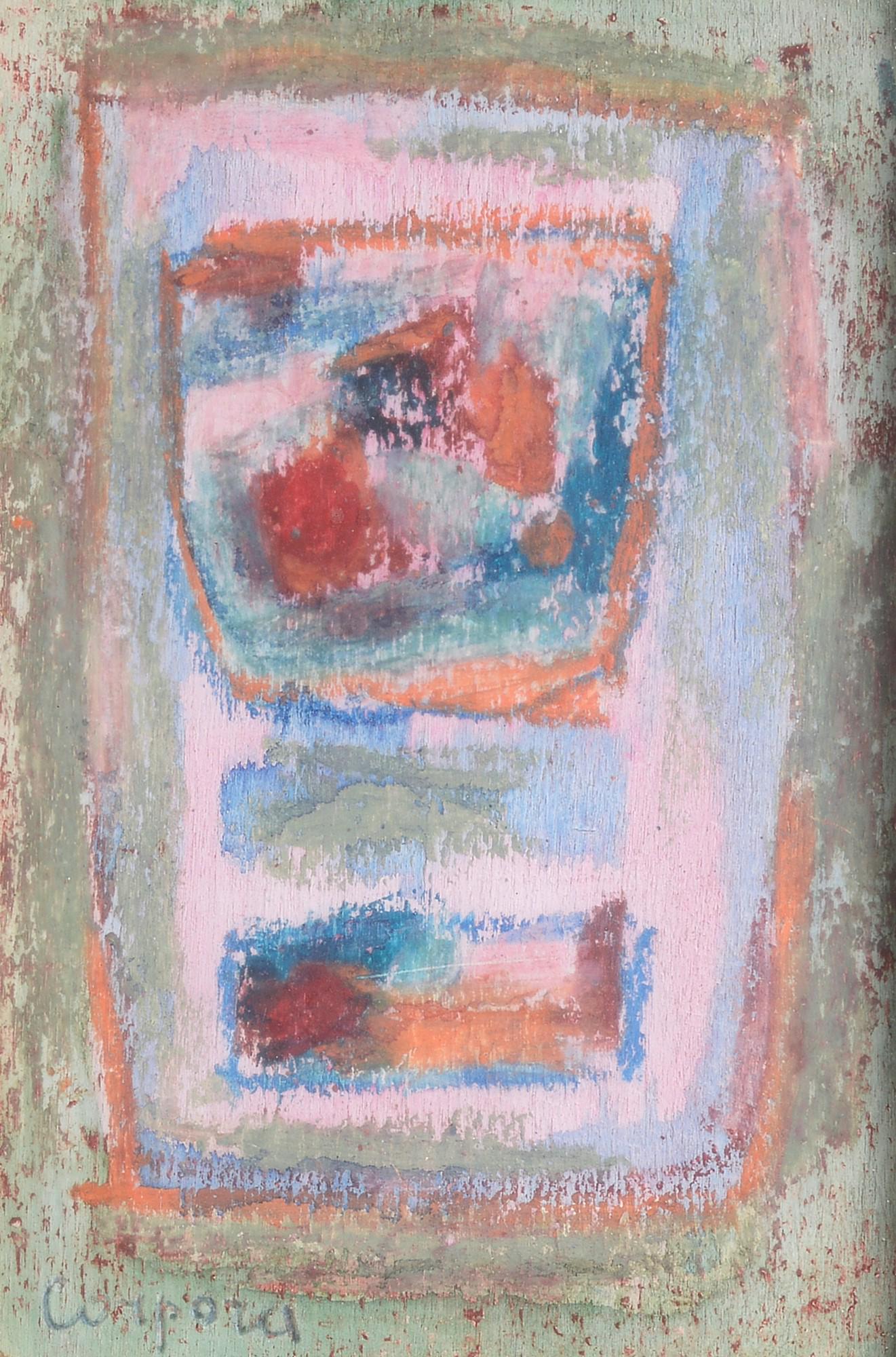 Antonio Corpora (Tunisi, 1909 - Roma, 2004) - Superficie, -1964: Olio e tempera su compensato, cm. 15x10. Firma in basso a sinistra. Bibliografia: 1969, i "dieci per quindici" di Gianfranco Pancani, C. Marsan, Edizione limitata e numerata in 350 esemplari numerati,