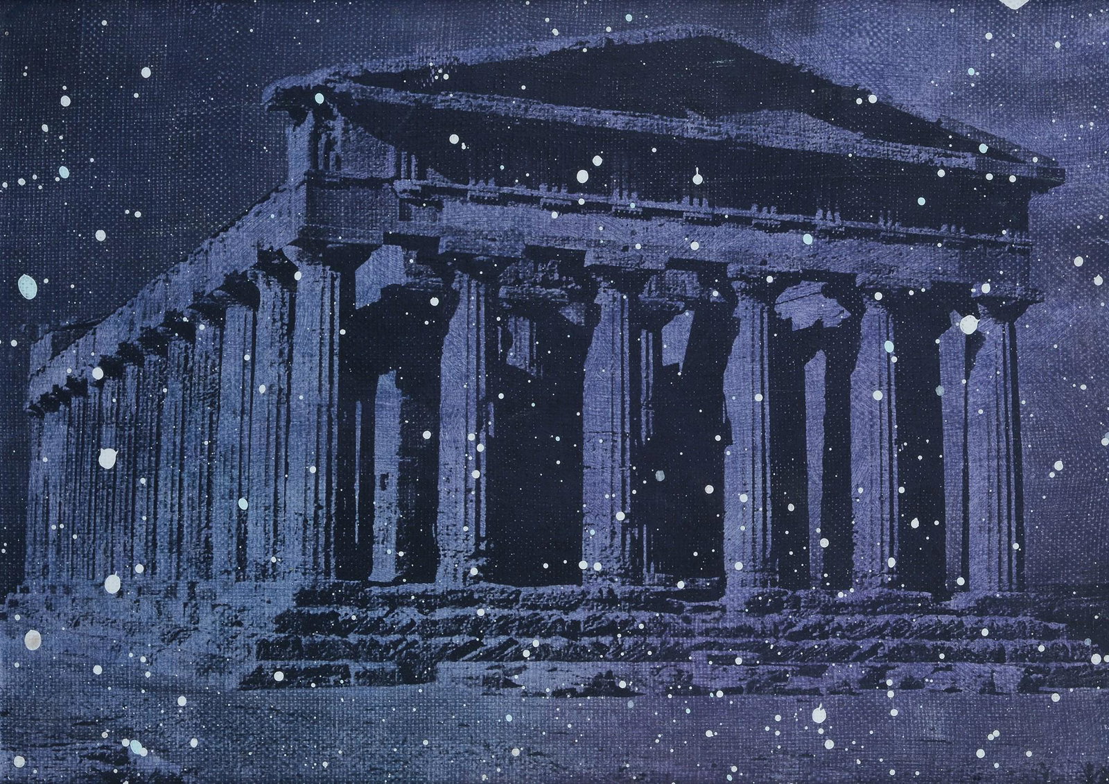 Luca Pignatelli (Milano, 1962) - Sicilia, 2003: Tecnica mista su tela, cm. 31x43. Sul verso: firma, data e titolo. Autentica dell'autore.