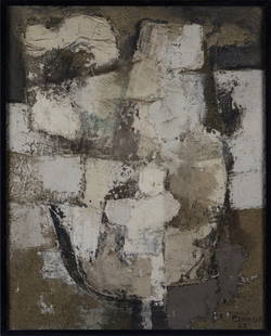 Mario Bionda (Torino, 1913 - 1985) - Immagine su fondo grigio: Olio su tela, cm. 81x65,5. Firma e data in basso a destra. Sul verso: titolo, "n. 7".