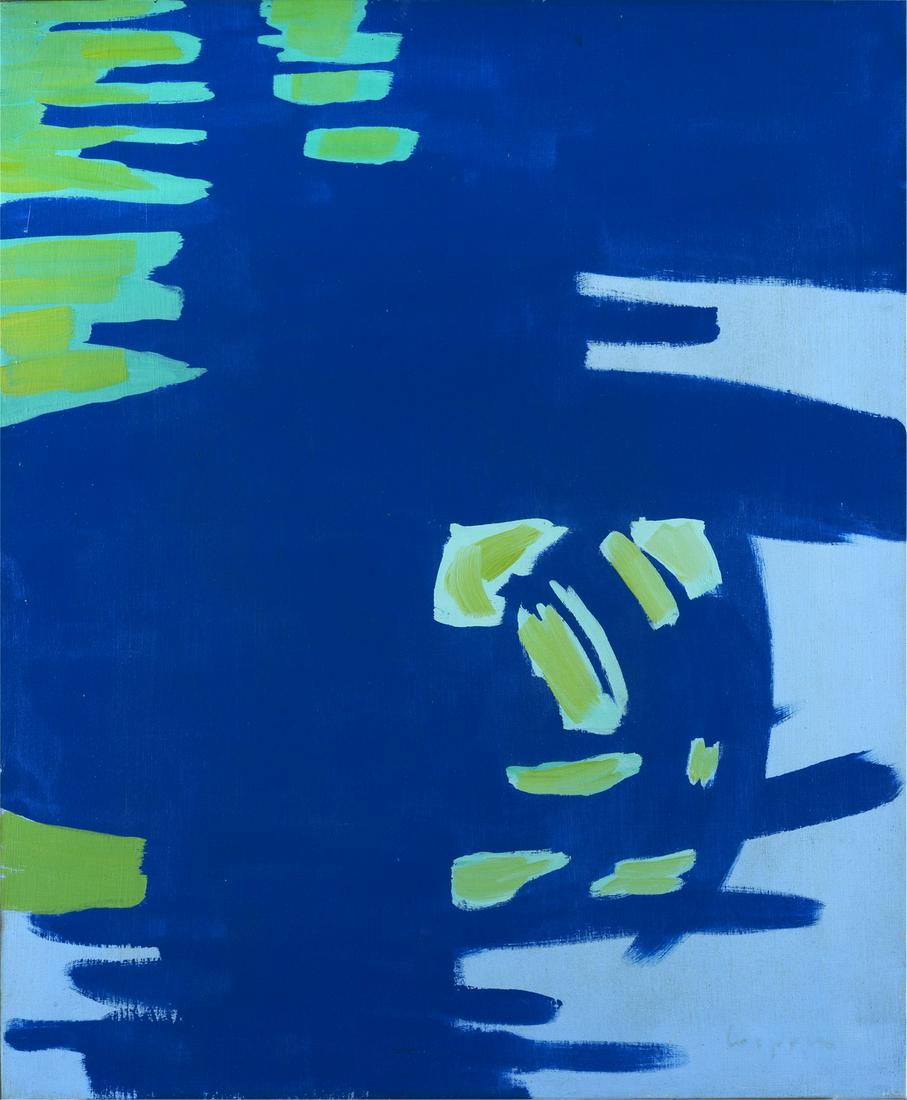 Antonio Corpora (Tunisi, 1909 - Roma, 2004) - L'ombra luminosa: Olio su tela, cm. 73x60. Sul verso: firma, data e titolo.