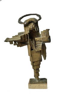 Mirko Basaldella (Udine, 1910 - Cambridge, 1969) - Sacerdote: Bronzo, cm. 40x25,5x16. L'opera e' accompagnata dall'autentica dell' Ing. Mario Graziani.