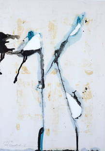 Shozo Shimamoto (Osaka, 1928 - 2013) - Senza titolo: Buchi e tecnica mista su carta, cm. 51x36,5 (1958), L'opera è registrata presso l'Associazione Shozo Shimamoto con il n. 1216. Autentica dell'Associazione Shozo Shimamoto. Bibliografia: 1999, Shimamo