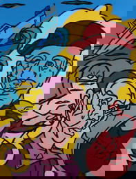 Valerio Adami (Bologna, 1935) - Boat Sales, 2015