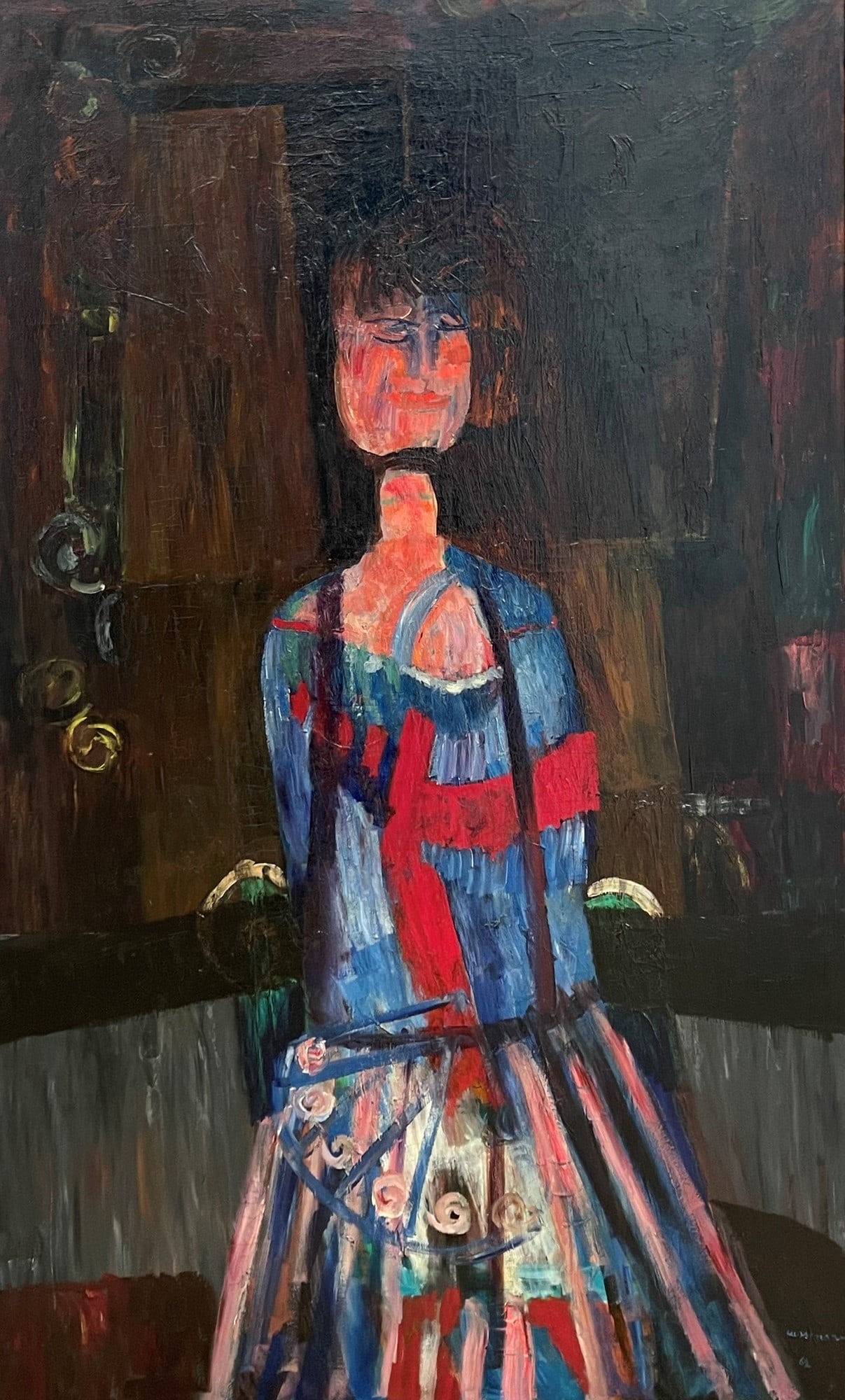 Bruno Cassinari (Piacenza, 1912 - Milano, 1992) - Figura: Olio su tela, cm. 146x88. Firma in basso a destra. Bibliografia: Milano 1996, G. Anzani, R. Bossaglia, M. Rosci "Cassinari Catalogo Generale dei dipinti".