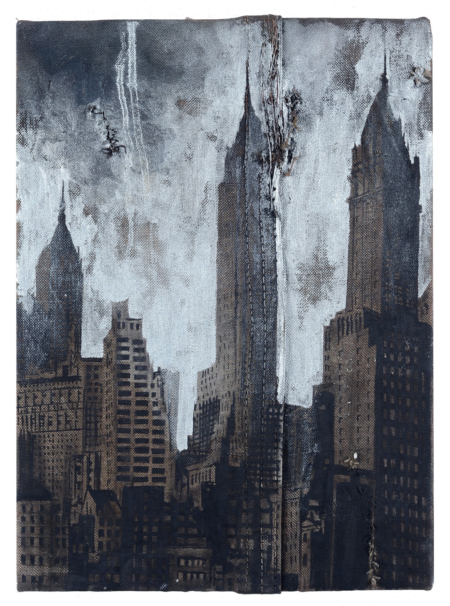 Luca Pignatelli (Milano, 1962) - New York: Acrilici su tela, cm. 44z32. Sul verso: firma, titolo e anno. Autentica dell'autore su foto.?. 2003