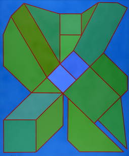 Achille Perilli (Roma, 1927 - 2021) - La struttura sbagliata, 2010: Tecnica mista su tela, cm. 100x81. Firma e data in basso a sinistra. Sul verso: firma, data e titolo. L'opera ? registrata presso l'Archivio dell'autore con n. 21/2010. Bibliografia: 2019, Achille Per
