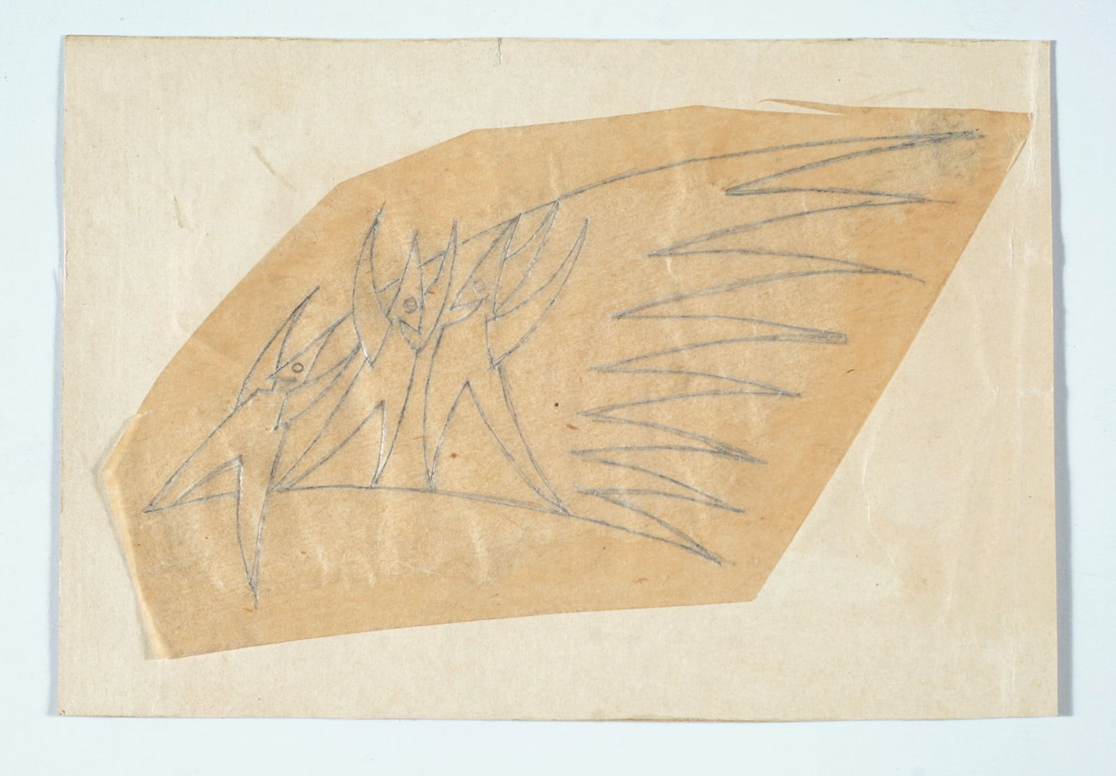 Fortunato Depero (Fondo, 1892 - Rovereto, 1960) - Danza di uomini rondini, (1921-22): Matita su carta, cm. 8X14.