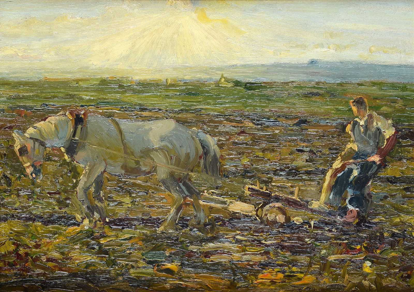 Beppe Ciardi (Venezia, 1875 - Quinto di Treviso, 1932) - Aratore, 1912 (1 of 3)
