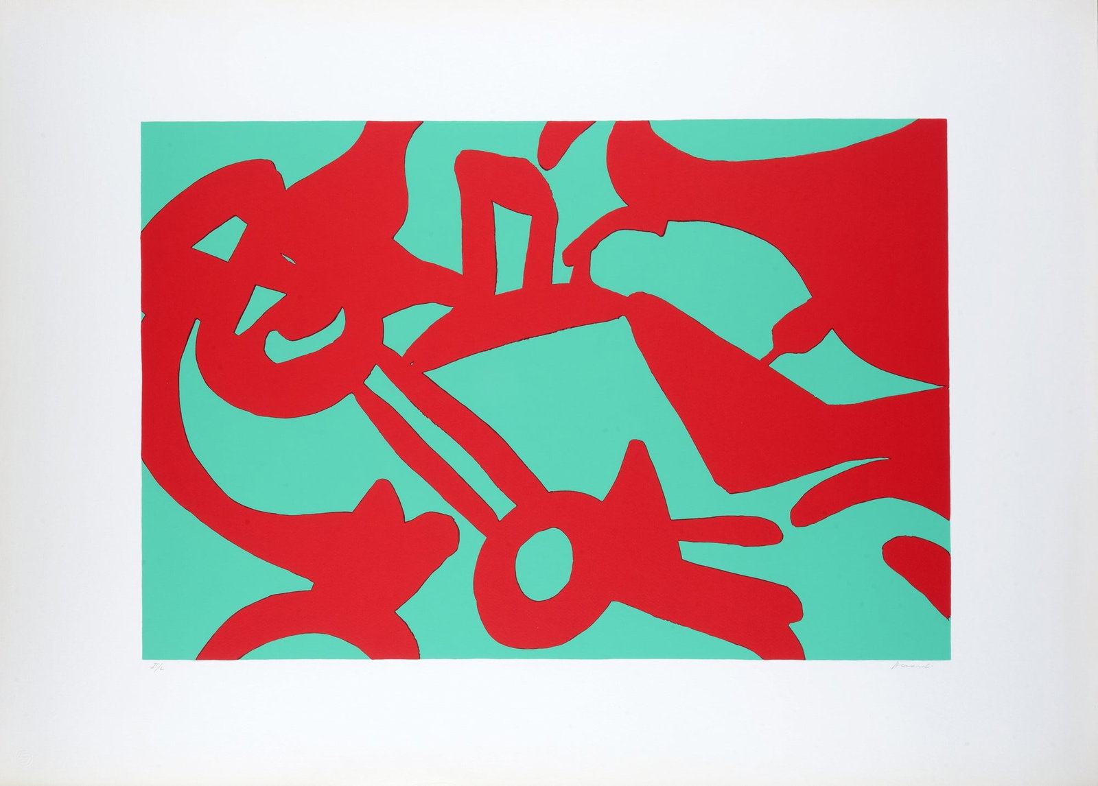 Carla Accardi (Trapani, 1924 - 2014) - Rosso verde, 1985 (1 of 2)