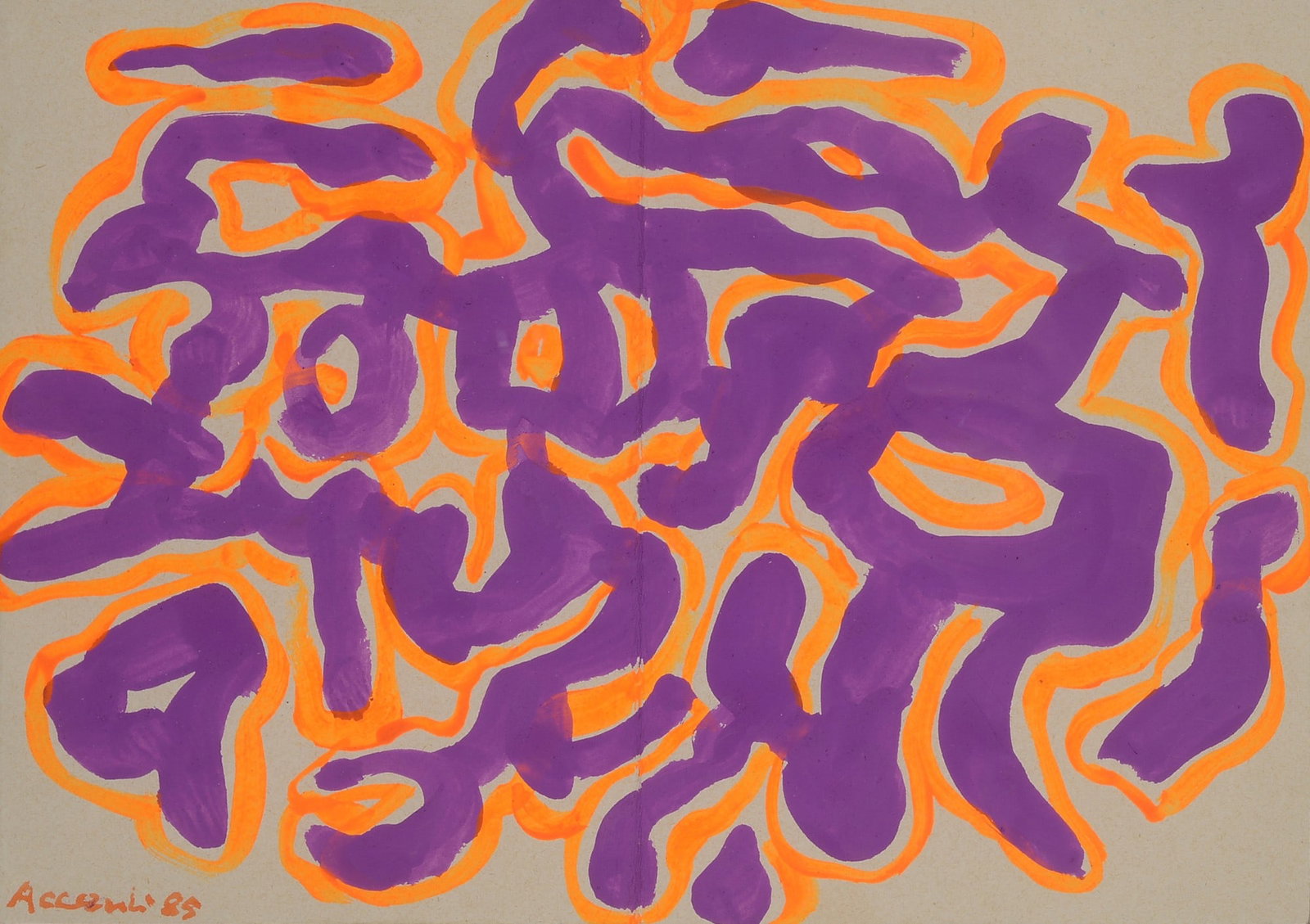 Carla Accardi (Trapani, 1924 - 2014) - Viola - Arancio, 1985 (1 of 3)