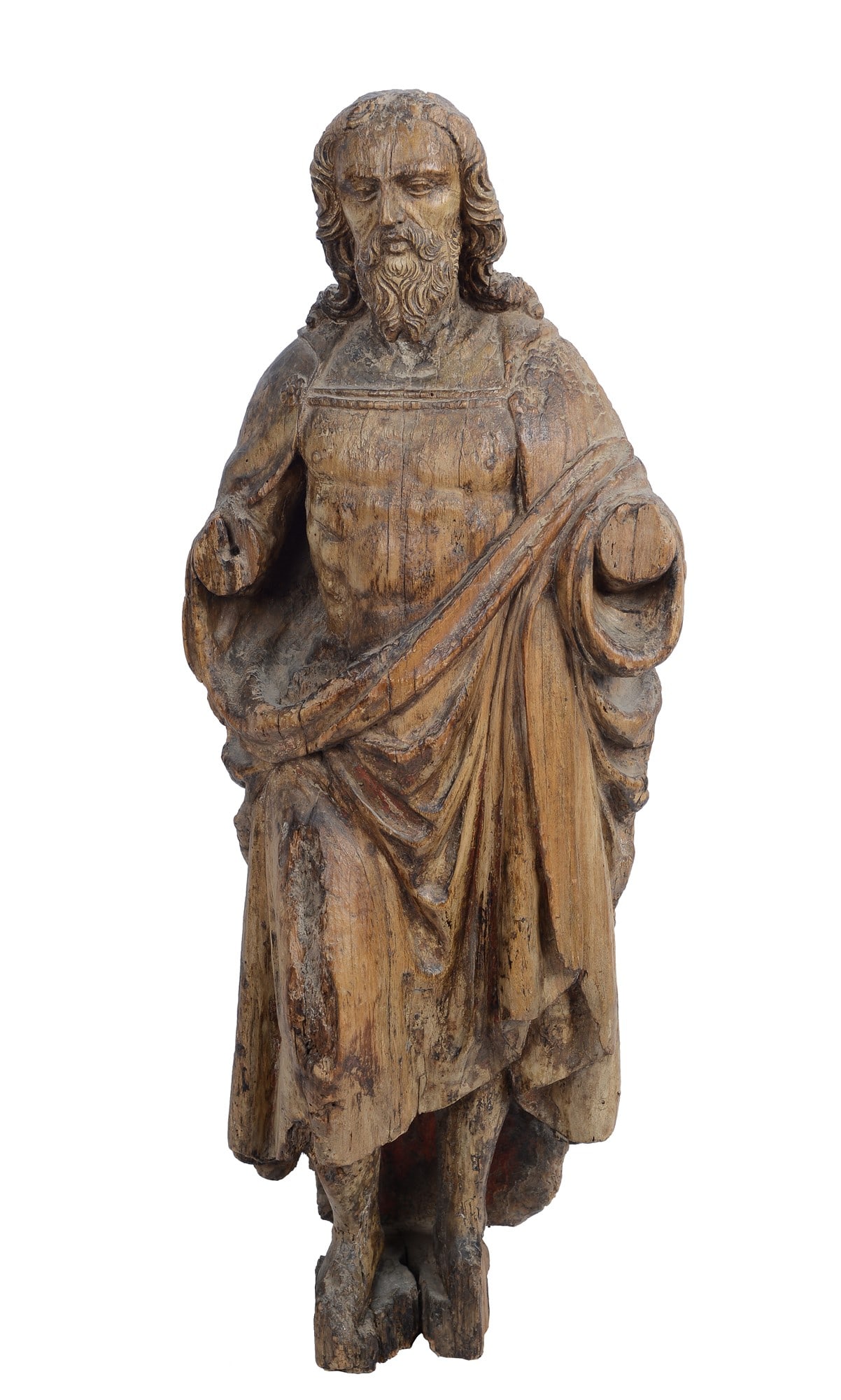 Cristo: Scultura in legno. XVI sec., cm. 81x32x18.