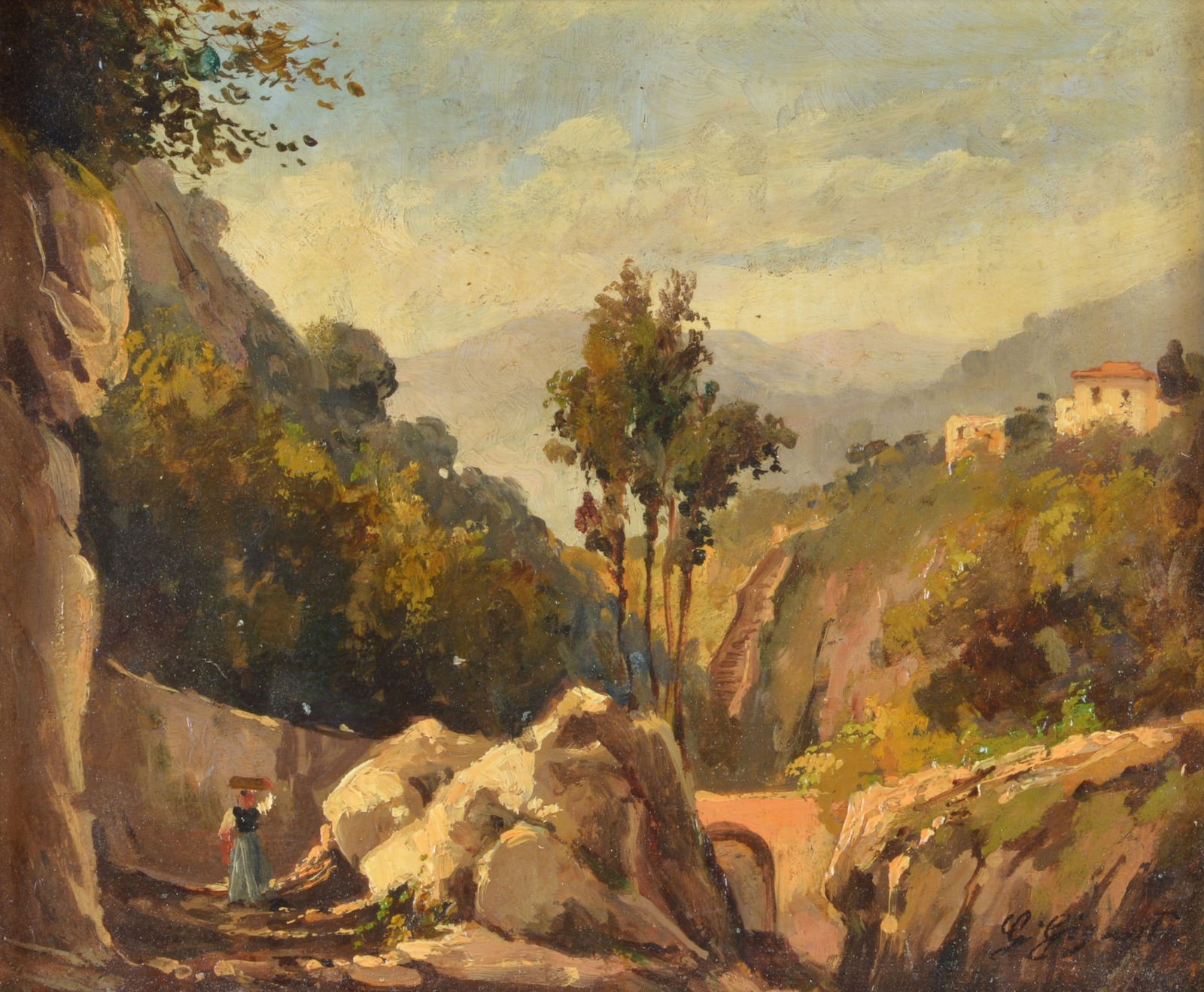 Giacinto Gigante (Napoli, 1806 - 1876) - Valle dei Mulini (1 of 3)