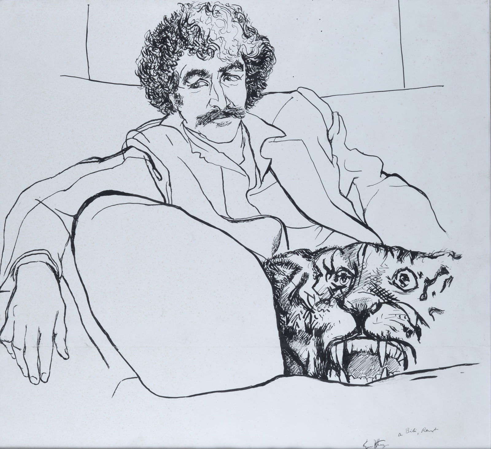 Renato Guttuso (Bagheria, 1912 - Roma, 1987) - Ritratto di Bibi (1 of 2)