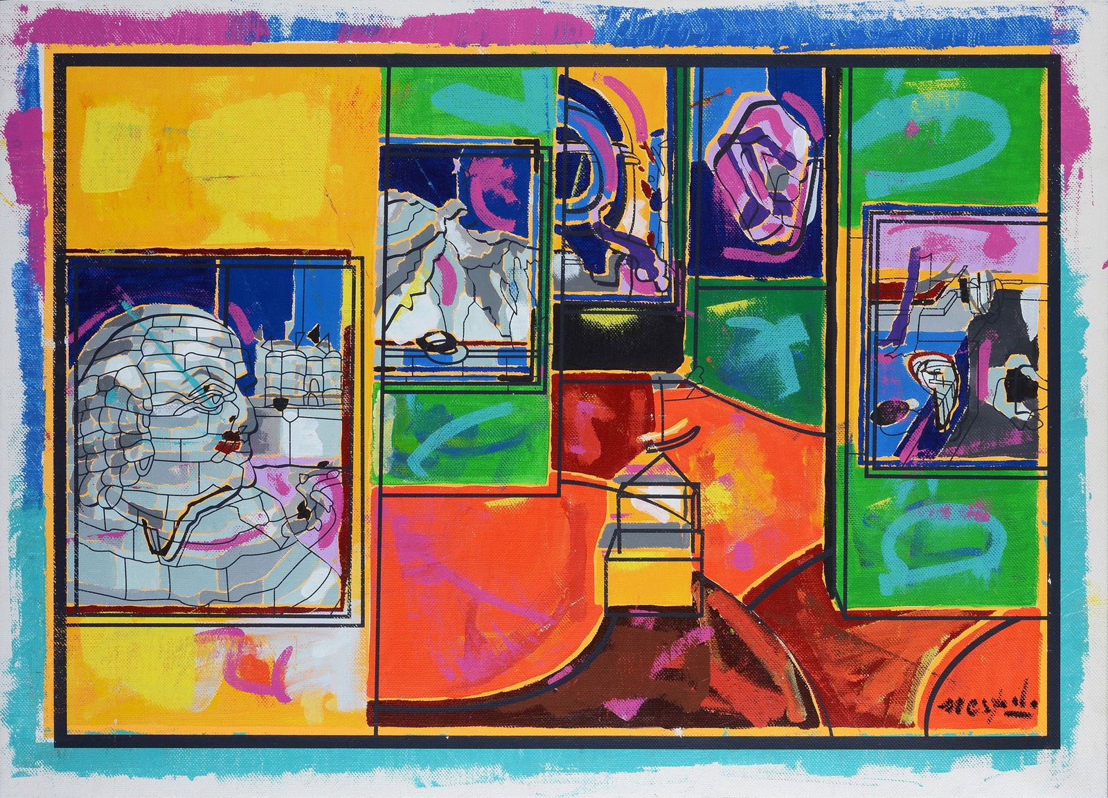 Ugo Nespolo (Mosso Santa Maria, 1941) - Nuda nuda (1 of 3)