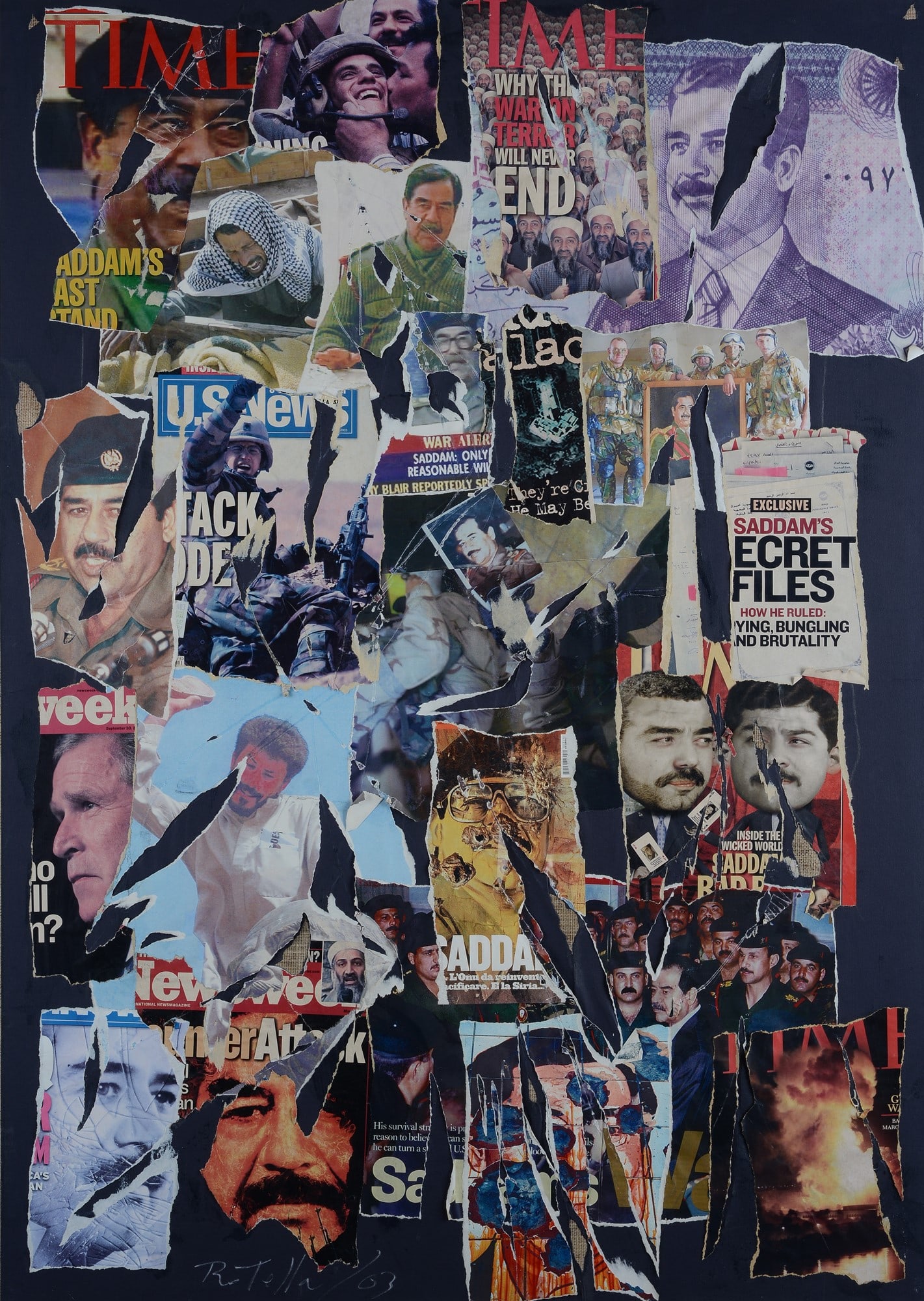 Mimmo Rotella (Catanzaro, 1918 - Milano, 2006) - Saddam, 2003 (1 of 3)