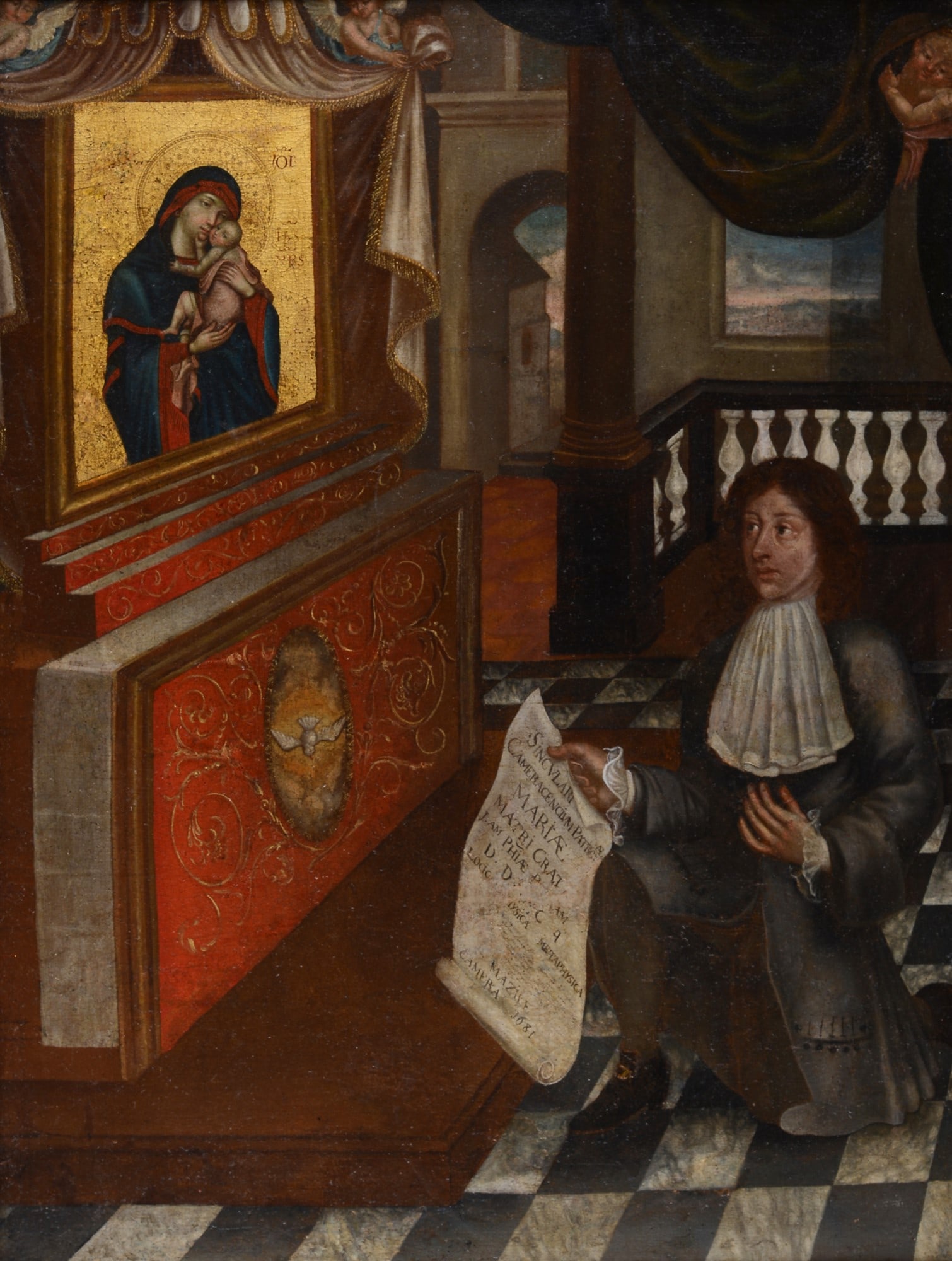 Anonimo, XVIII sec. - Per Grazia ricevuta, 1681: Olio su tela, cm. 106x80.