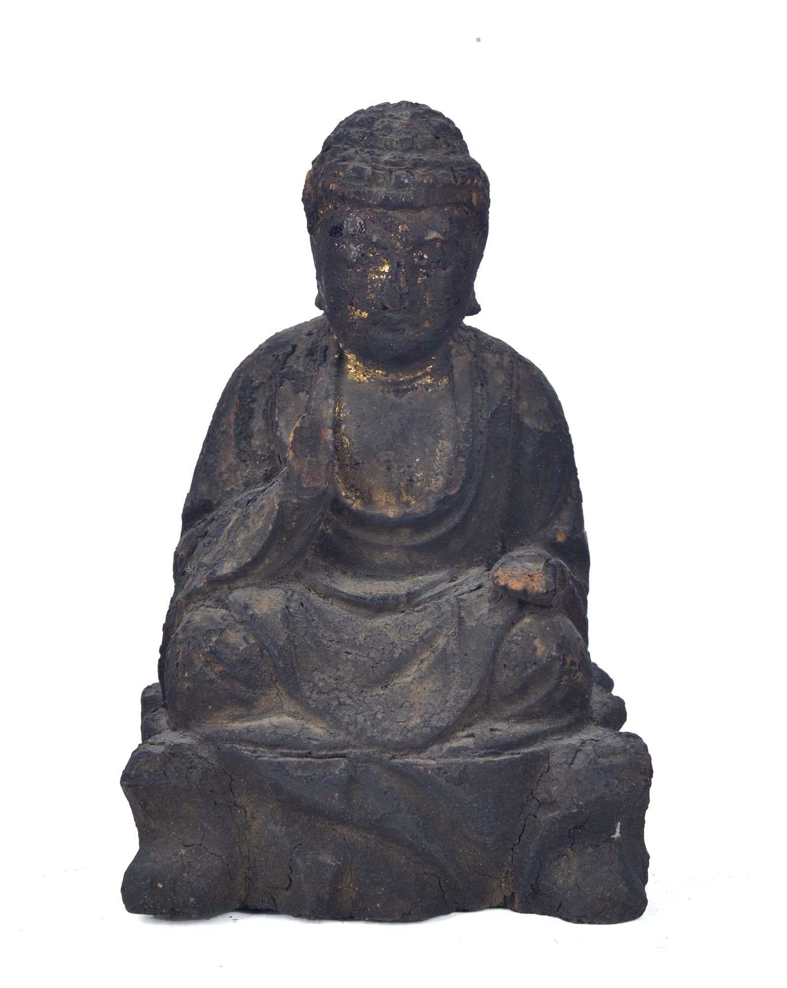 Buddha: Statuetta in legno, XX sec. cm. 13x9x6,5