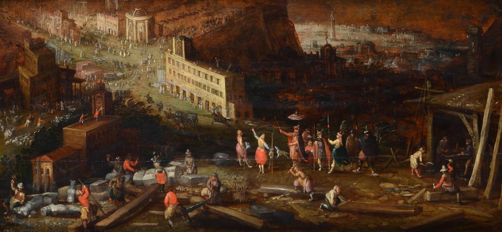 Scuola Fiamminga, XVI sec. - Paesaggio con figure (1 of 3)