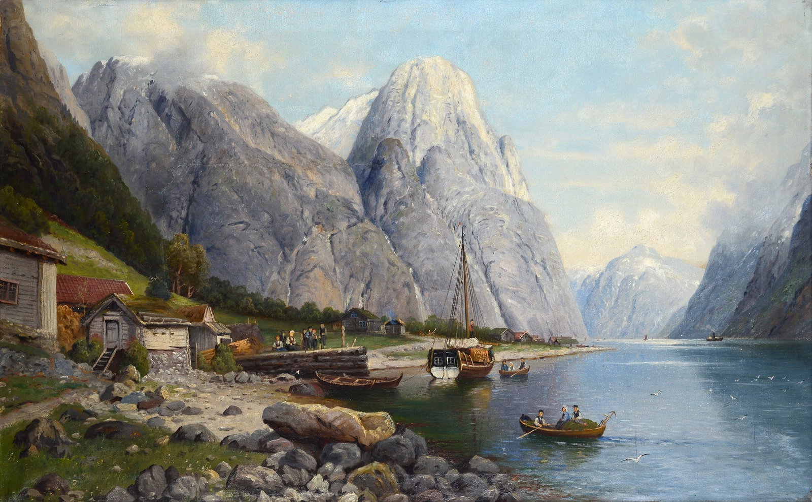 Scuola Nordeuropea, XIX sec. - Paesaggio montano (1 of 2)