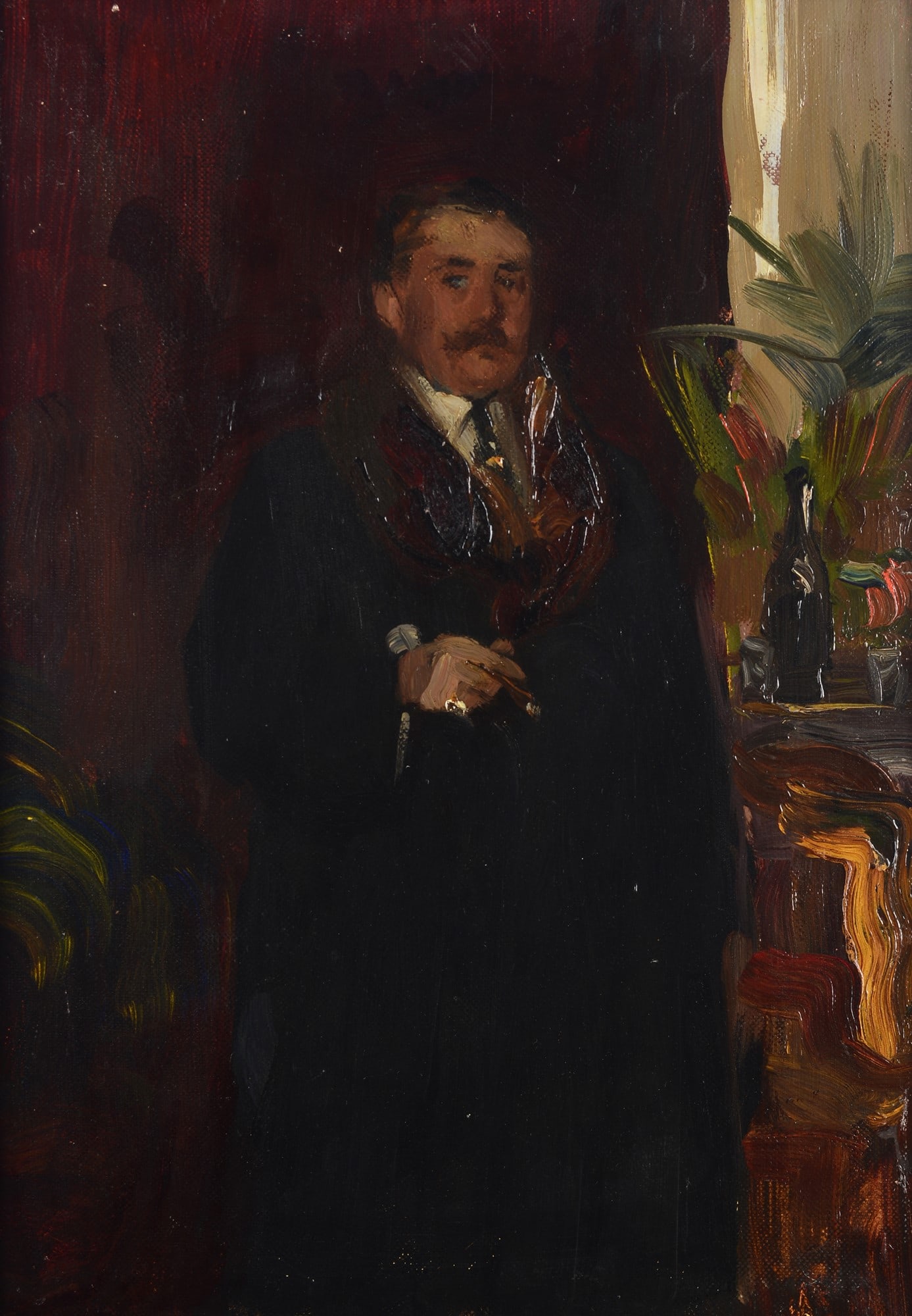 Luigi Brignoli (Palosco, 1881 - Bergamo, 1952) - Bozzetto per il ritratto del Cav. Giov. Azzola, (1 of 3)