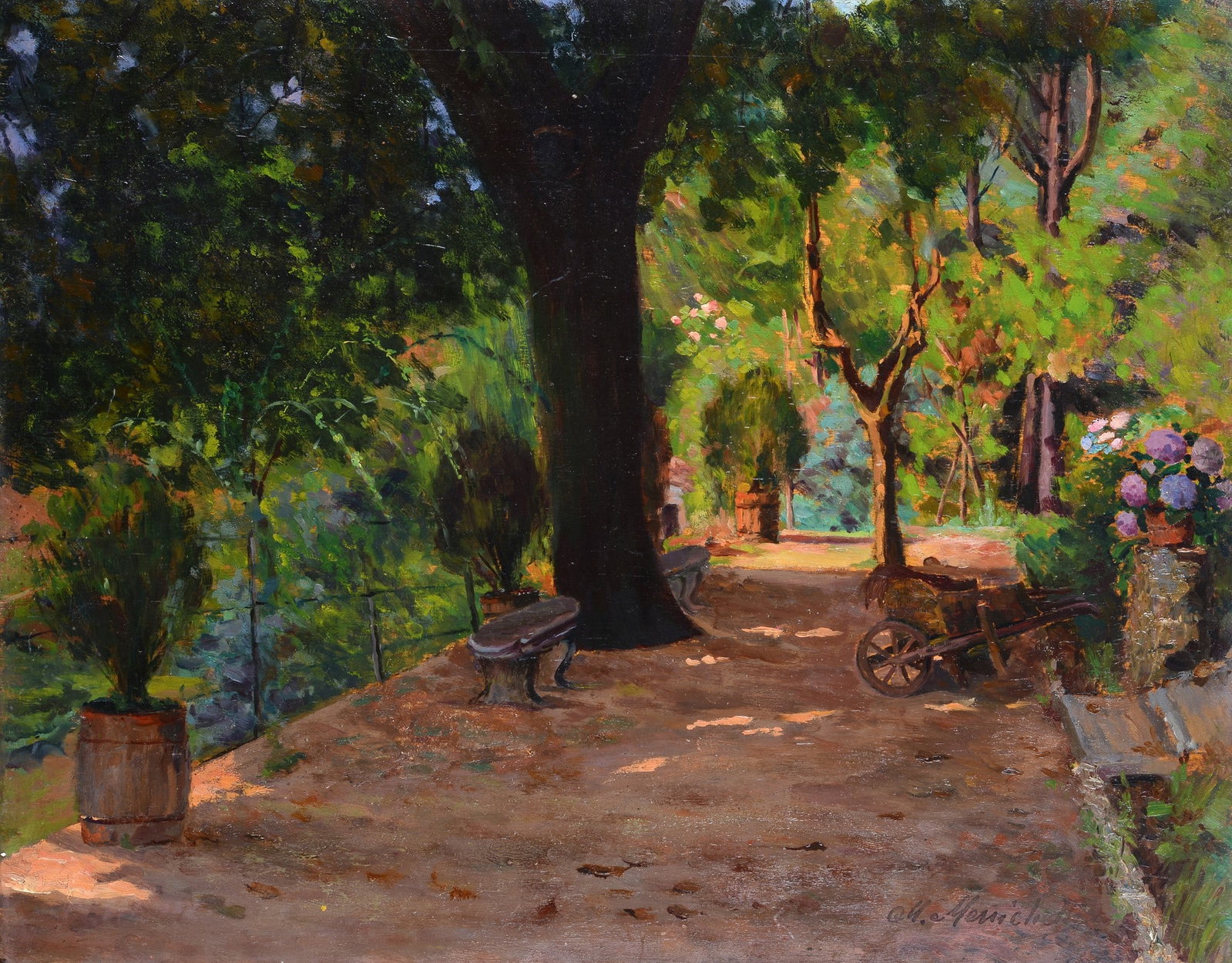 Mario Menichetti (Livorno, 1889 - 1975) - Giardino (1 of 3)