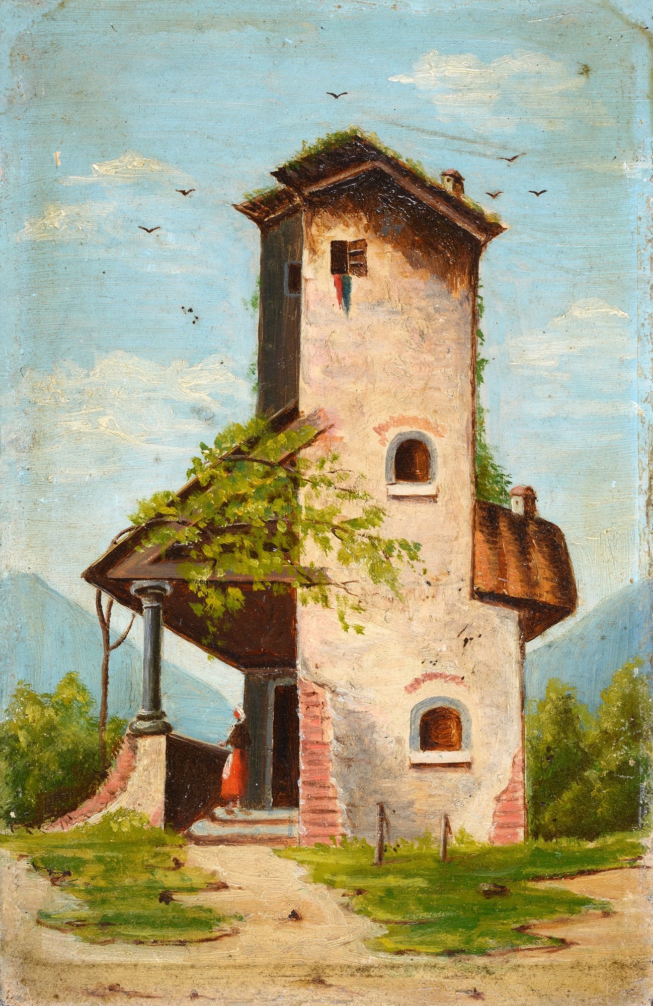 Anonimo, XIX - XX sec. - Casa torre (1 of 2)