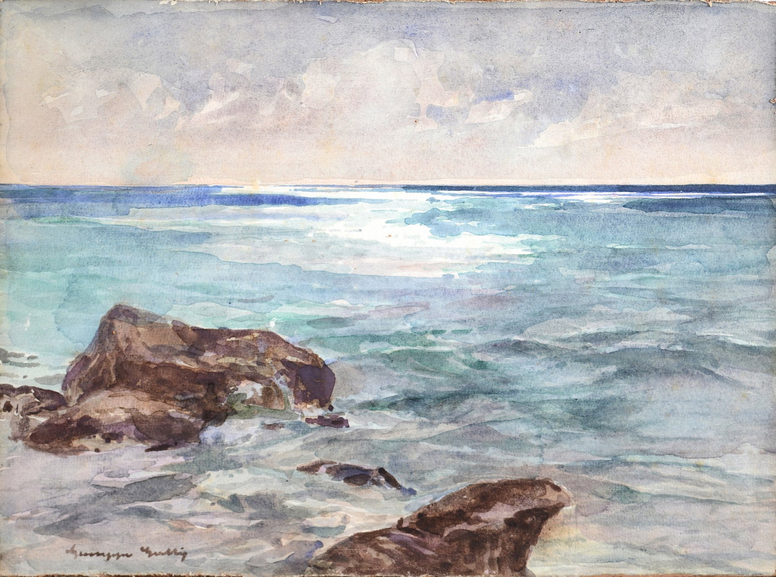 Giuseppe Galli (Vercelli , 1866 - 1953) - Marina (1 of 3)