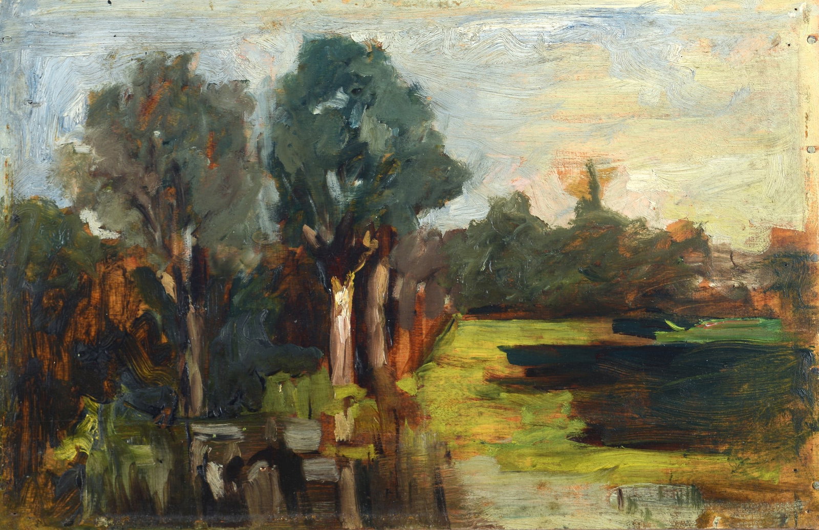 Attr. a Guglielmo Ciardi - Paesaggio con alberi (1 of 3)