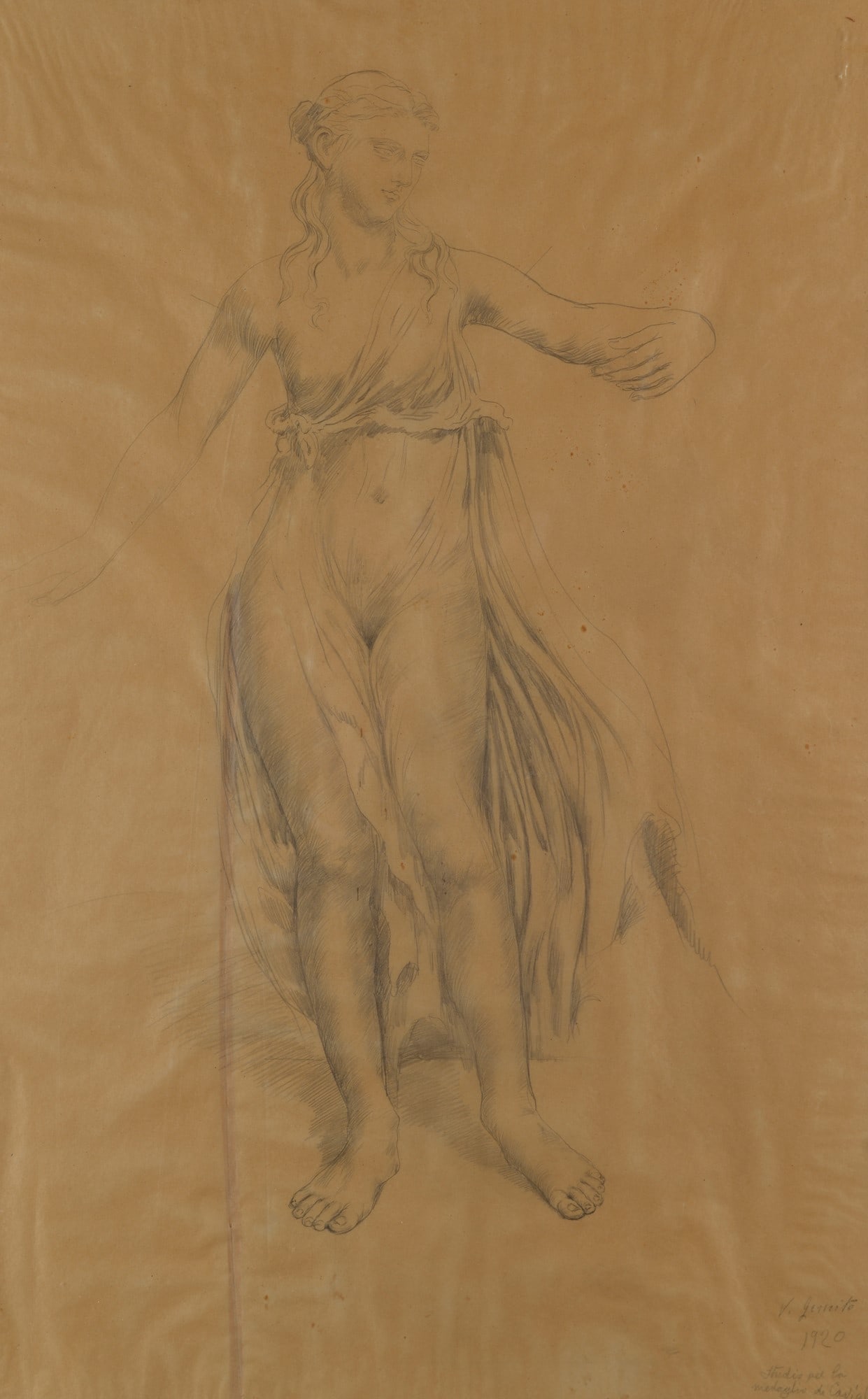Vincenzo Gemito (Napoli, 1852 - 1929) - Studio per la Medaglia di Caviglia, 1920 (1 of 3)