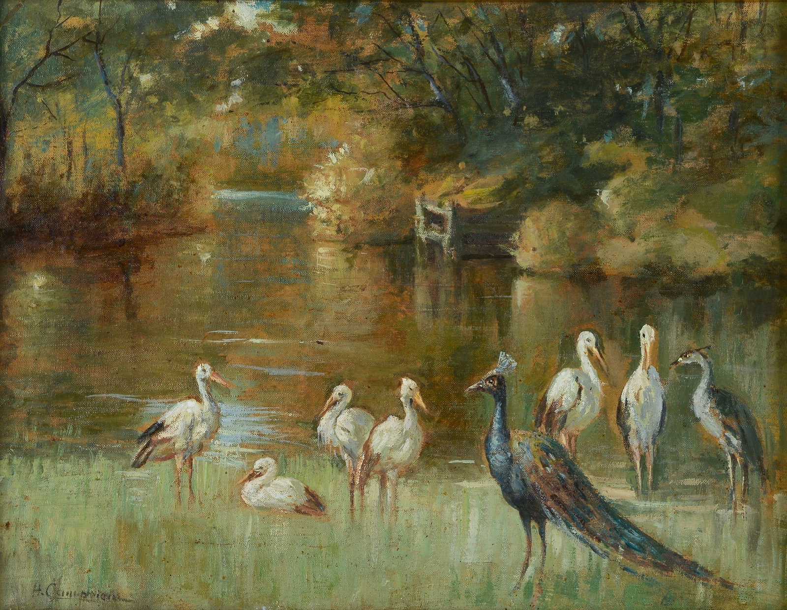 Alceste Campriani (Terni, 1848 - Lucca, 1933) - Laghetto (1 of 3)