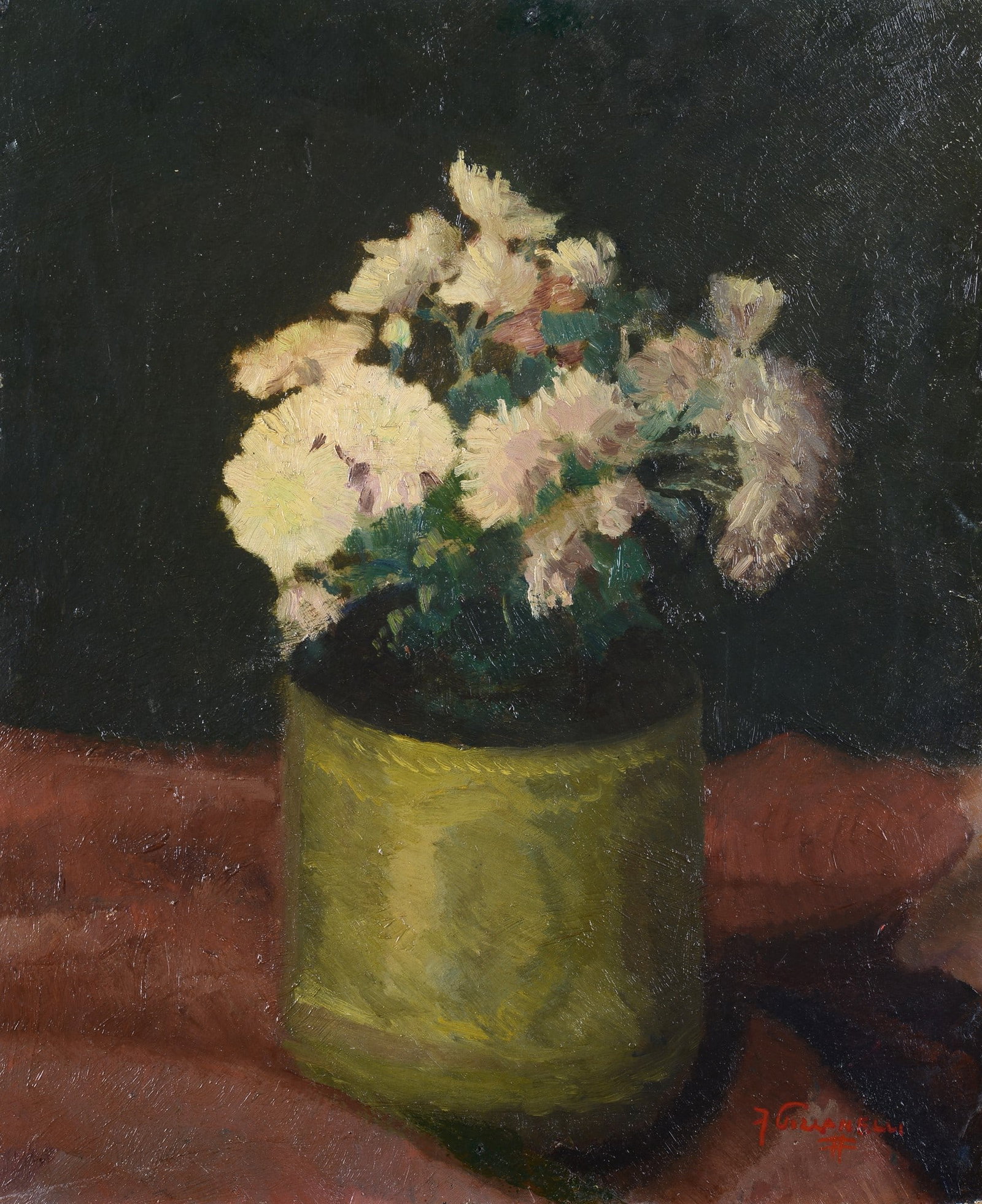 Ferruccio Pizzanelli (Pisa, 1879 - 1950) - Vaso con fiori, Anni '30 (1 of 3)