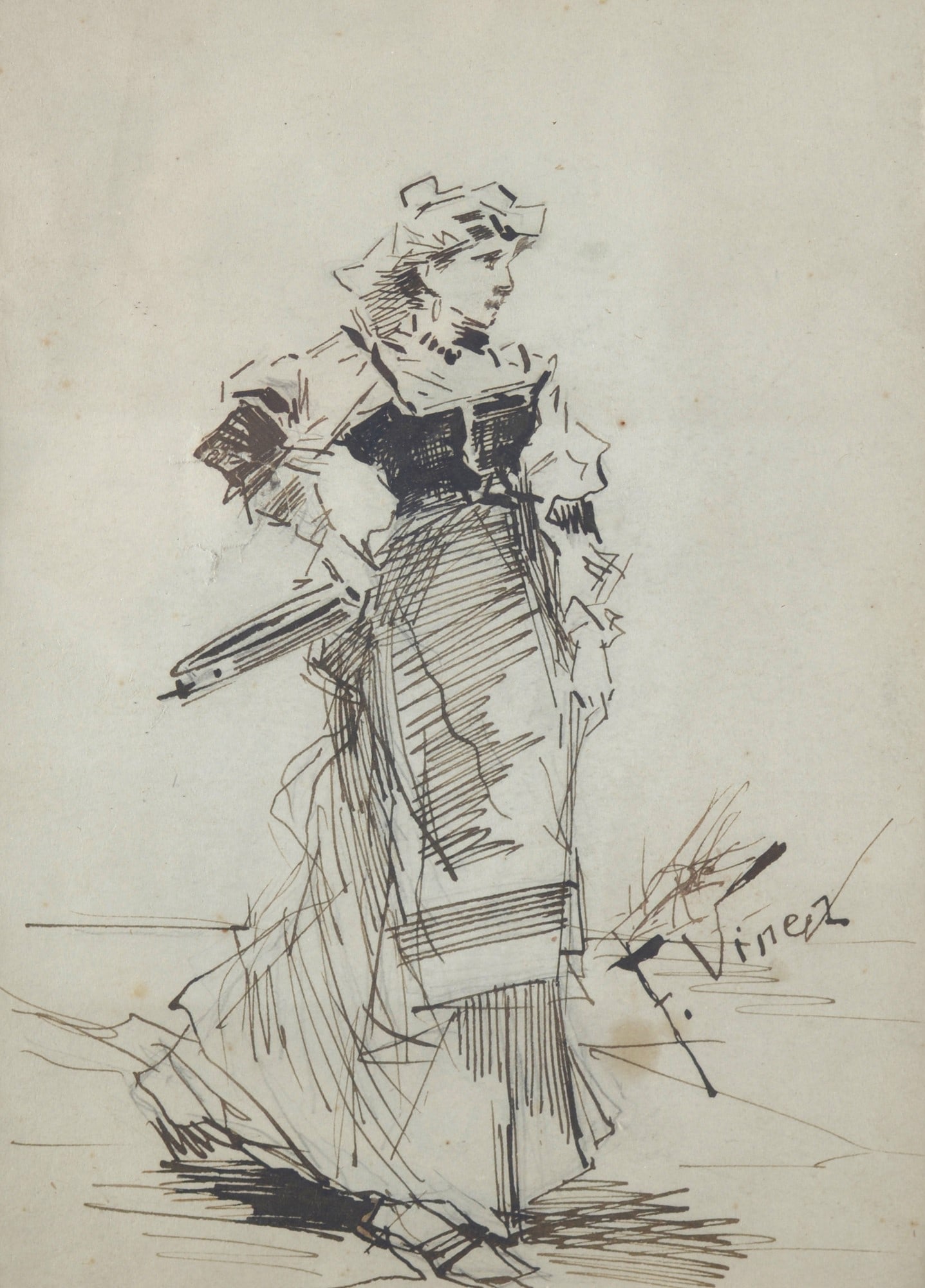 Francesco Vinea (Forli', 1845 - Firenze, 1902) - Ritratto di signora (1 of 2)
