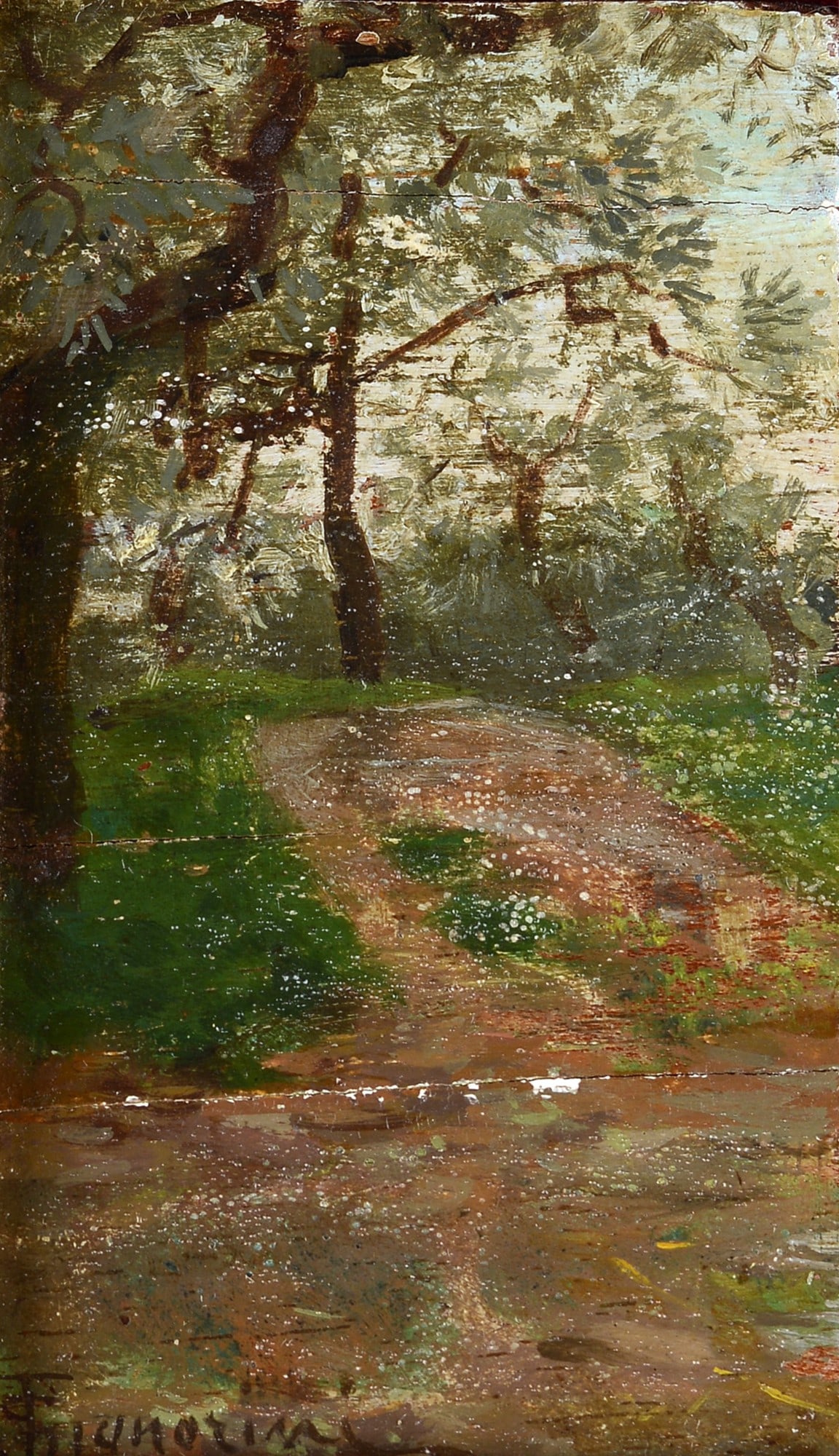 Telemaco Signorini (Firenze, 1835 - 1901) - Strada di campagna (1 of 3)