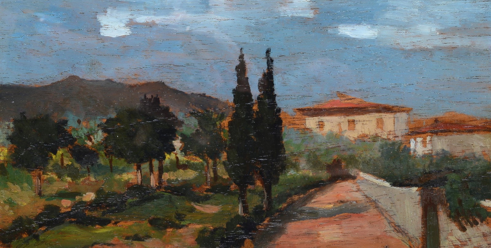 Luigi Bechi (Firenze, 1830 - 1919) - Paesaggio con casolare (1 of 3)