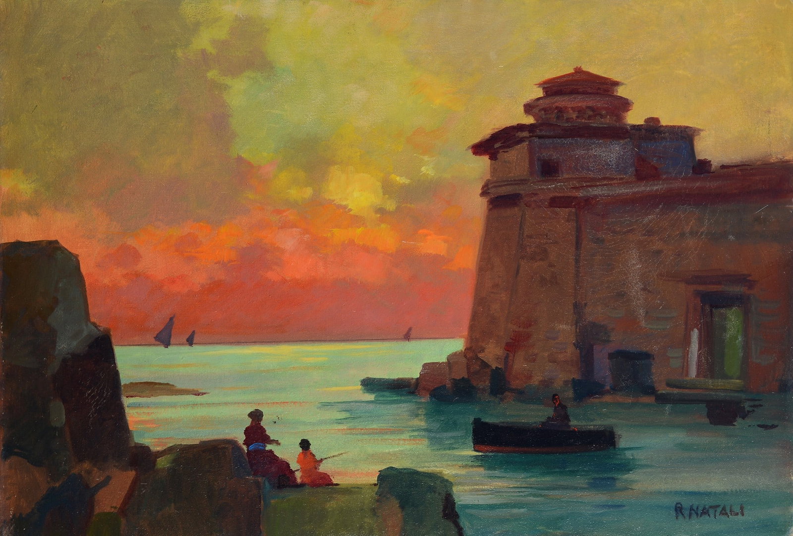 Renato Natali (Livorno, 1883 - 1979) - Vecchia Livorno (1 of 3)