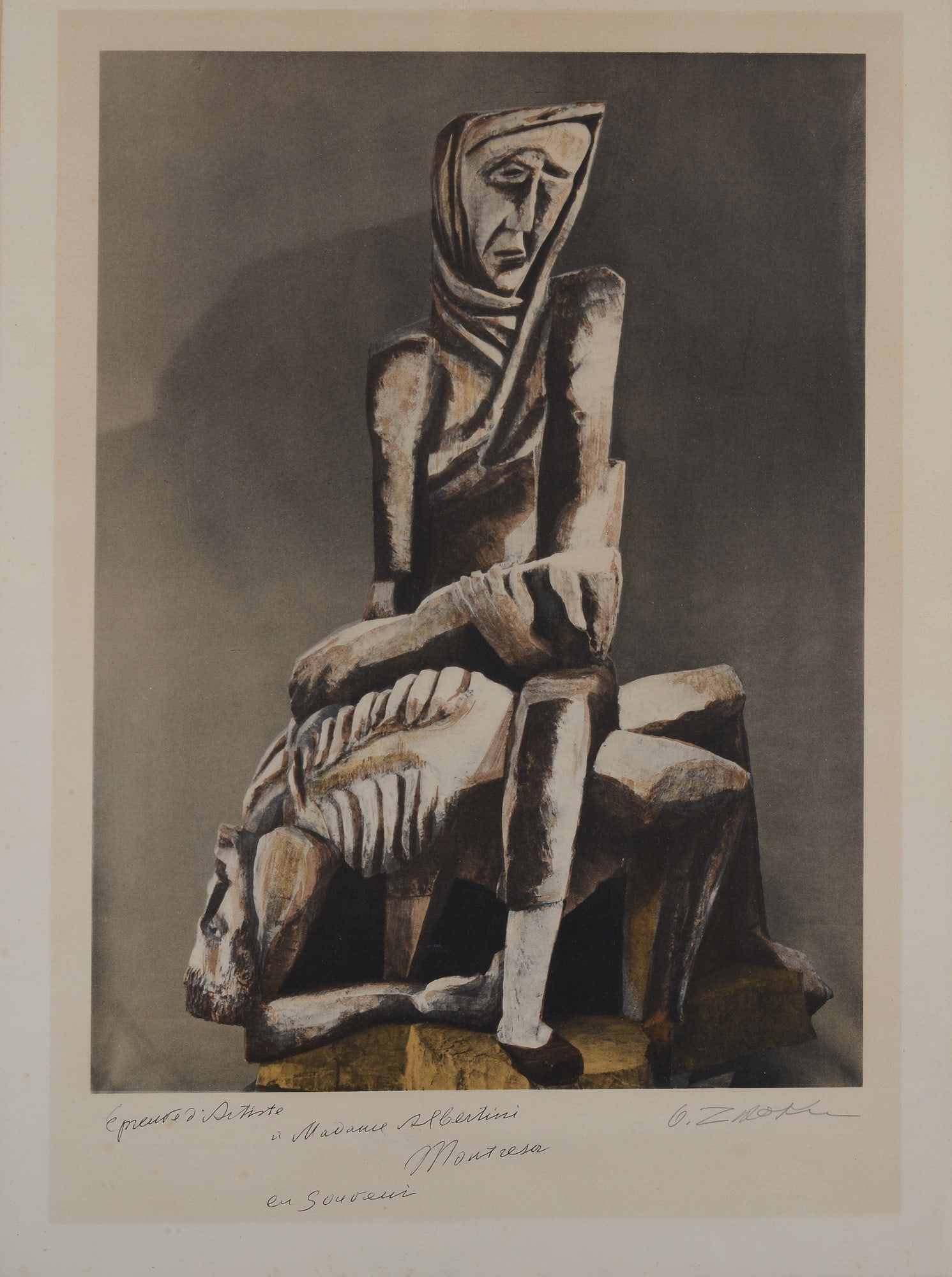 Ossip Zadkine (Smolensk, 1890 - Neuilly, 1967) - Piet (1 of 2)