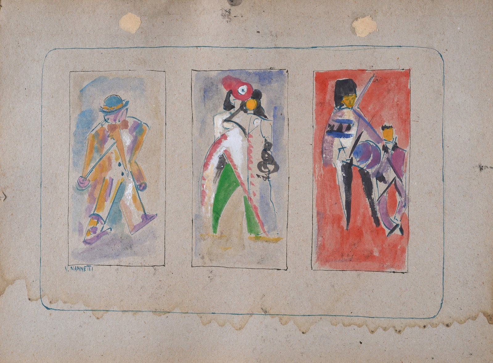 Vieri Nannetti (Firenze, 1895 - 1957) - Tre personaggi (1 of 1)