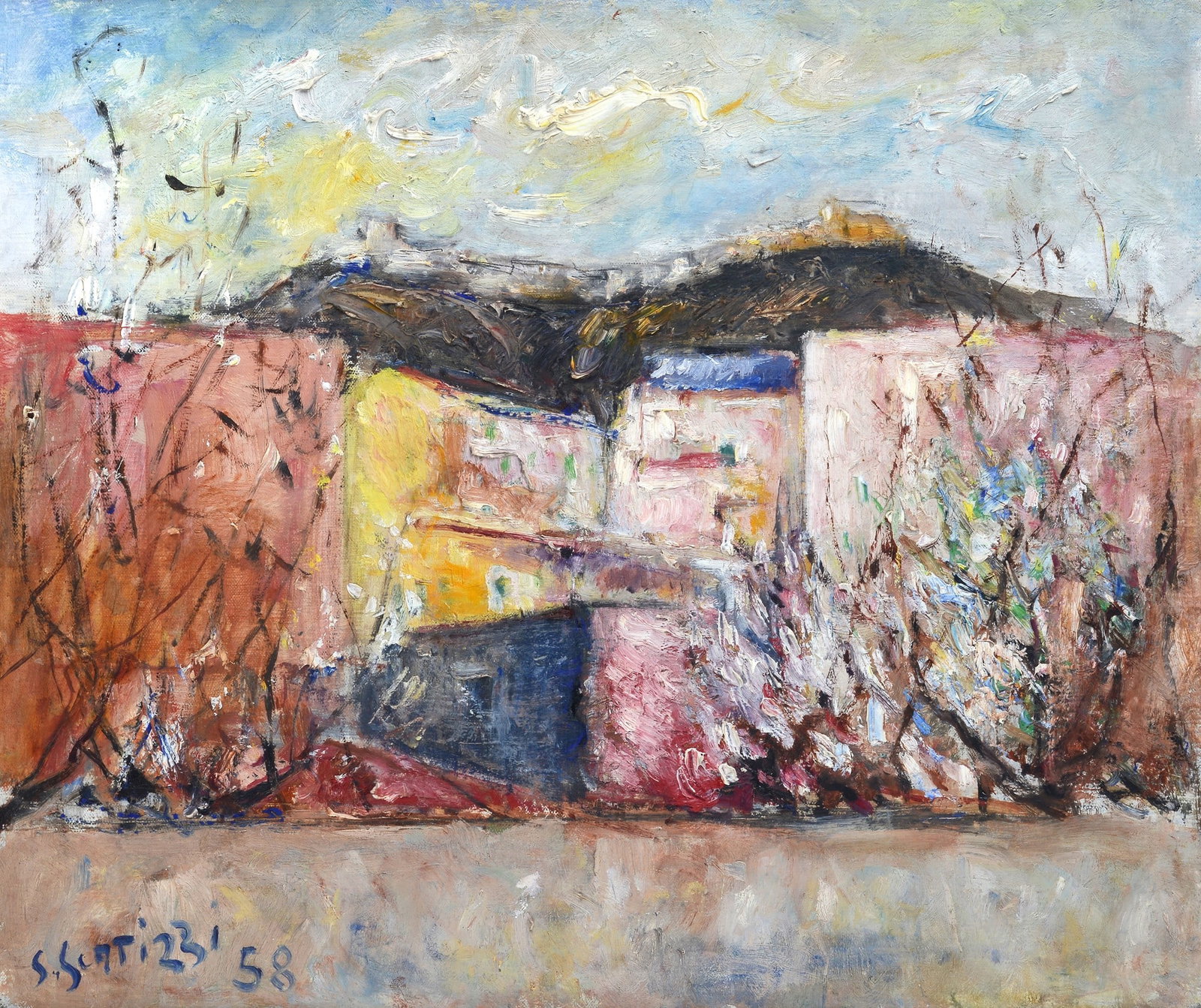 Sergio Scatizzi (Gragnano, 1918 - Firenze, 2009) - Paesaggio , 1958 (1 of 3)