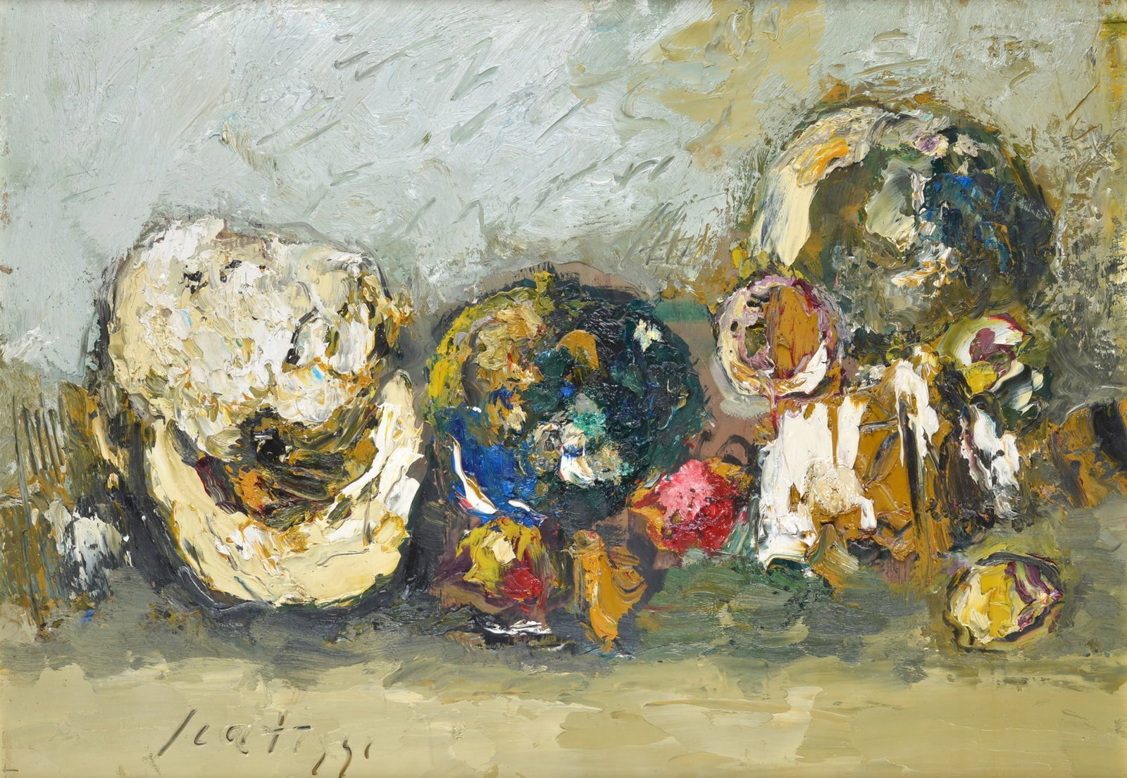 Sergio Scatizzi (Gragnano, 1918 - Firenze, 2009) - Natura morta con frutti , 1999 (1 of 3)