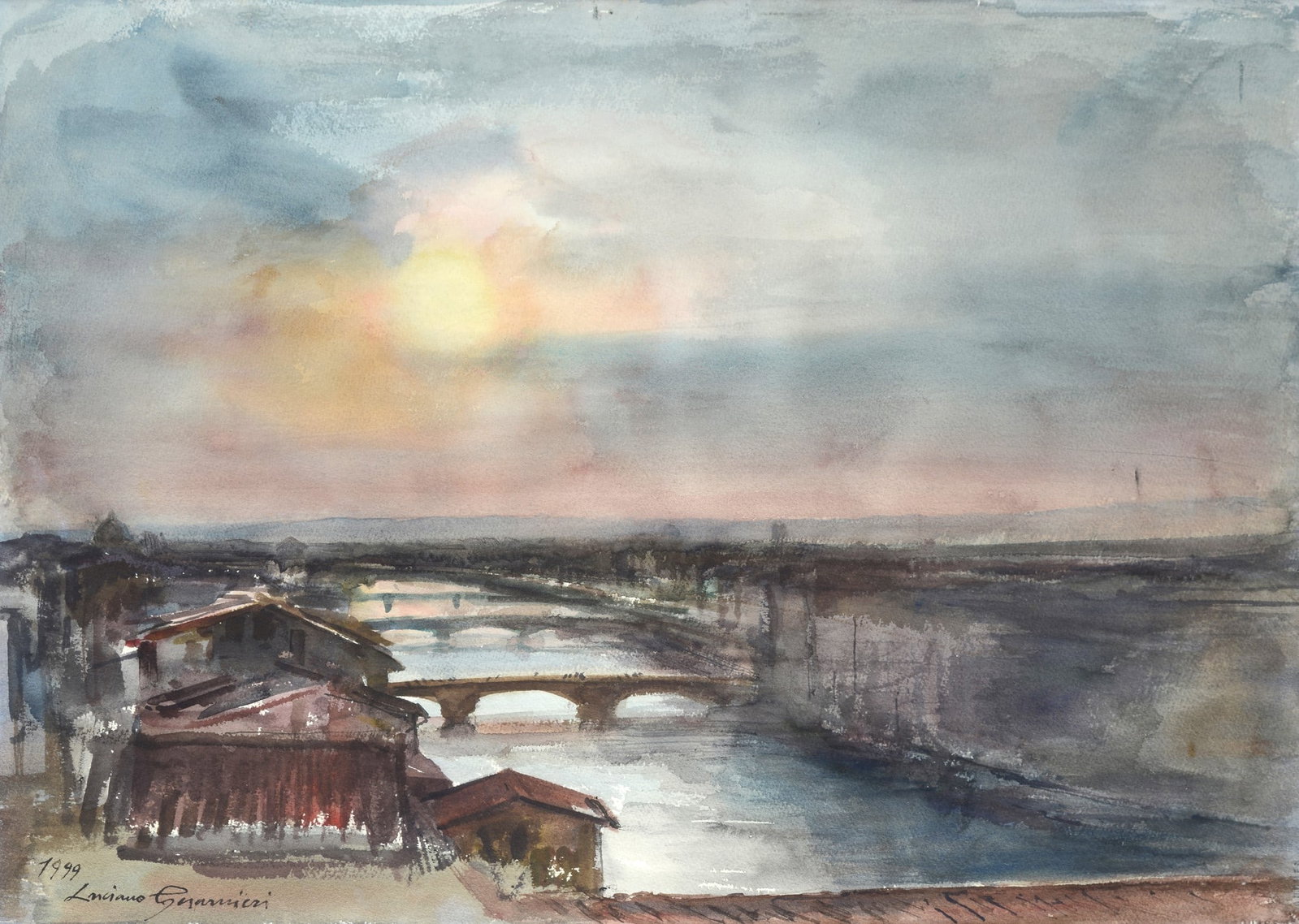 Luciano Guarnieri (Firenze, 1930 - 2009) - Veduta di Firenze , 1999 (1 of 2)