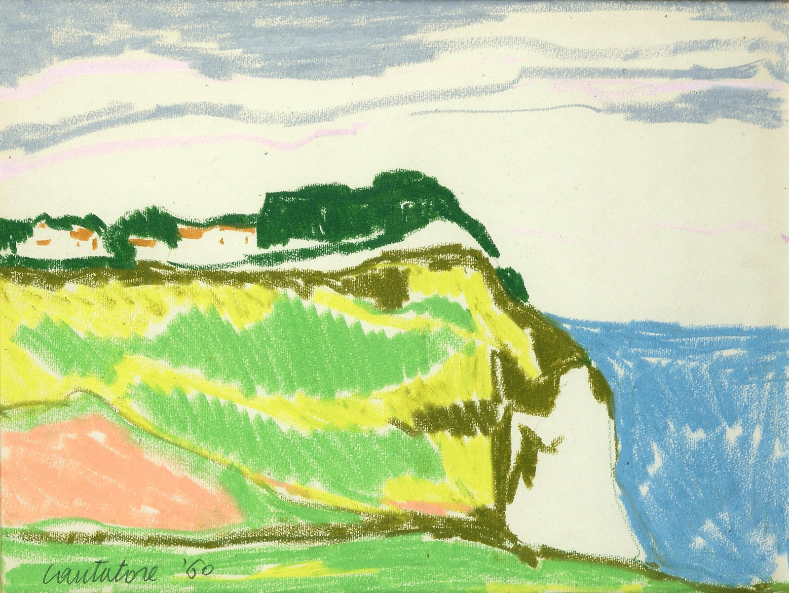 Domenico Cantatore (Ruvo di Puglia , 1906 - Parigi, 1998) - Paesaggio, 1960 (1 of 2)