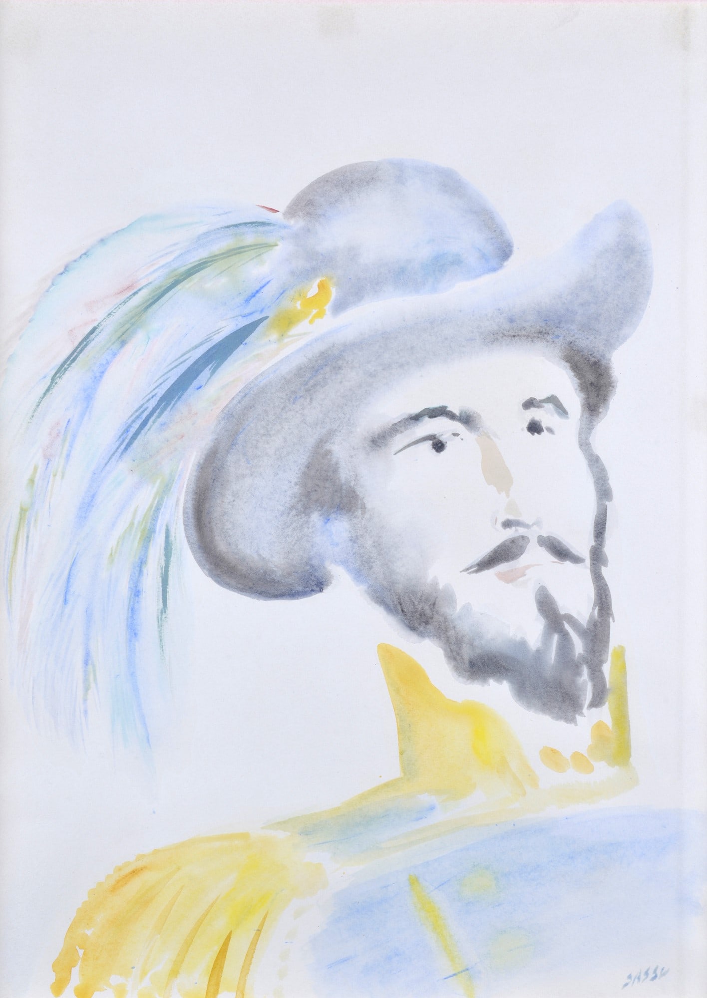Aligi Sassu (Milano, 1912 - 2000) - Ritratto di Luciano Manara Capo dei Bersaglieri (1 of 2)
