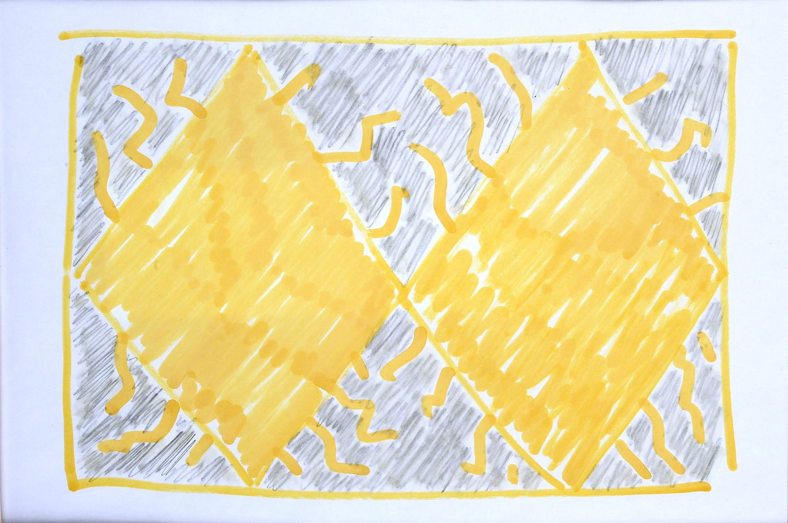 Carla Accardi (Trapani, 1924 - 2014) - Due rombi gialli, 2001 (1 of 3)