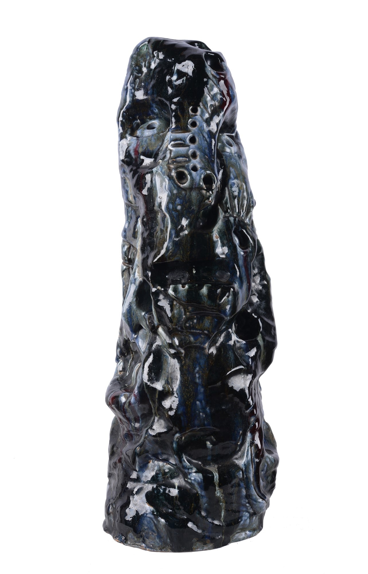Asger Jorn (Vejrum, 1914 - Aarhus, 1973) - Senza titolo, 1972: Scultura in ceramica smaltata, firmata e datata all'interno. cm. 47x16. Provenienza: Sem Ghelardini, Pietrasanta.?
