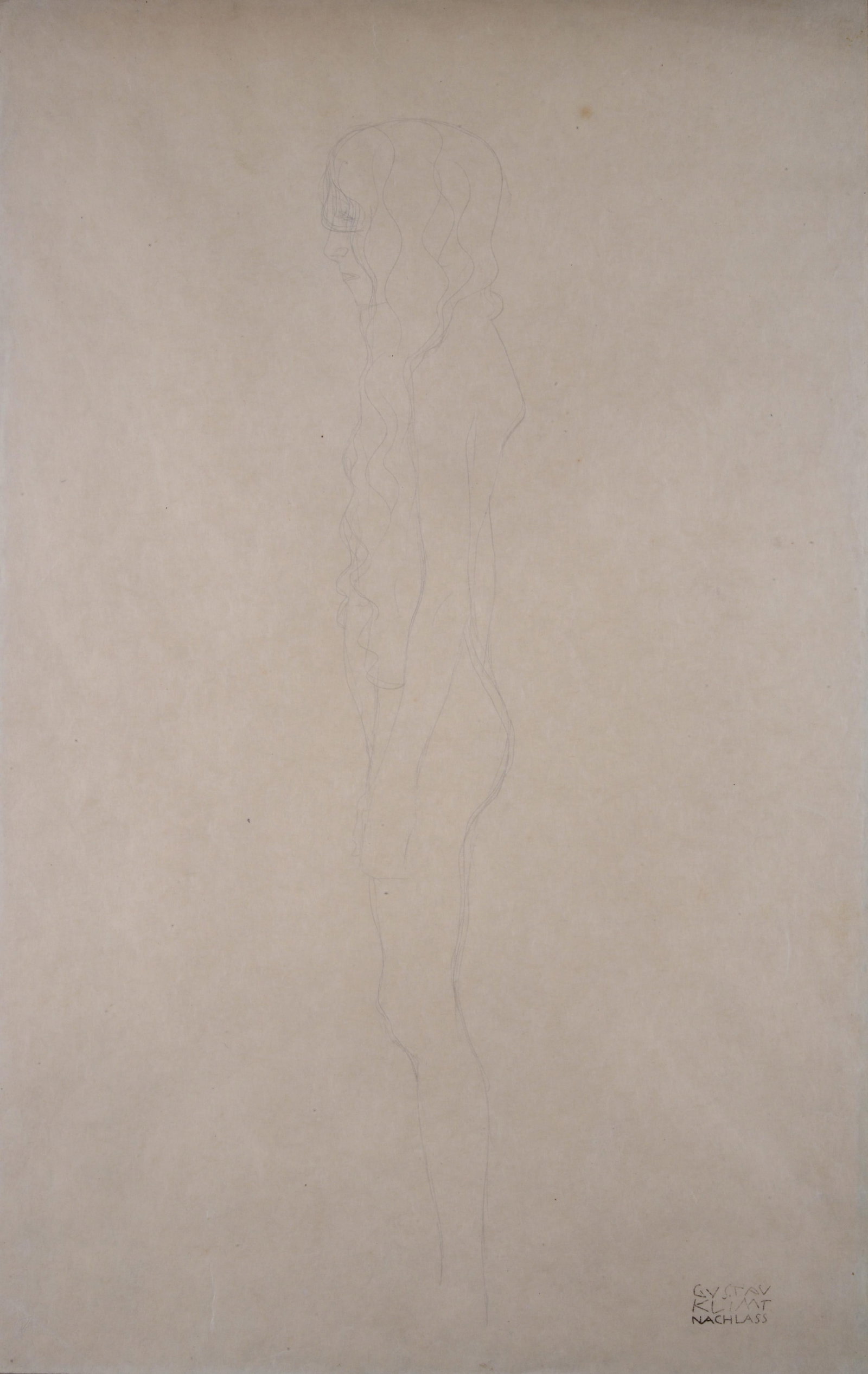 Gustav Klimt (Vienna, 1862 - 1918) -: cm. 55,5x35. Firma in basso a destra.?